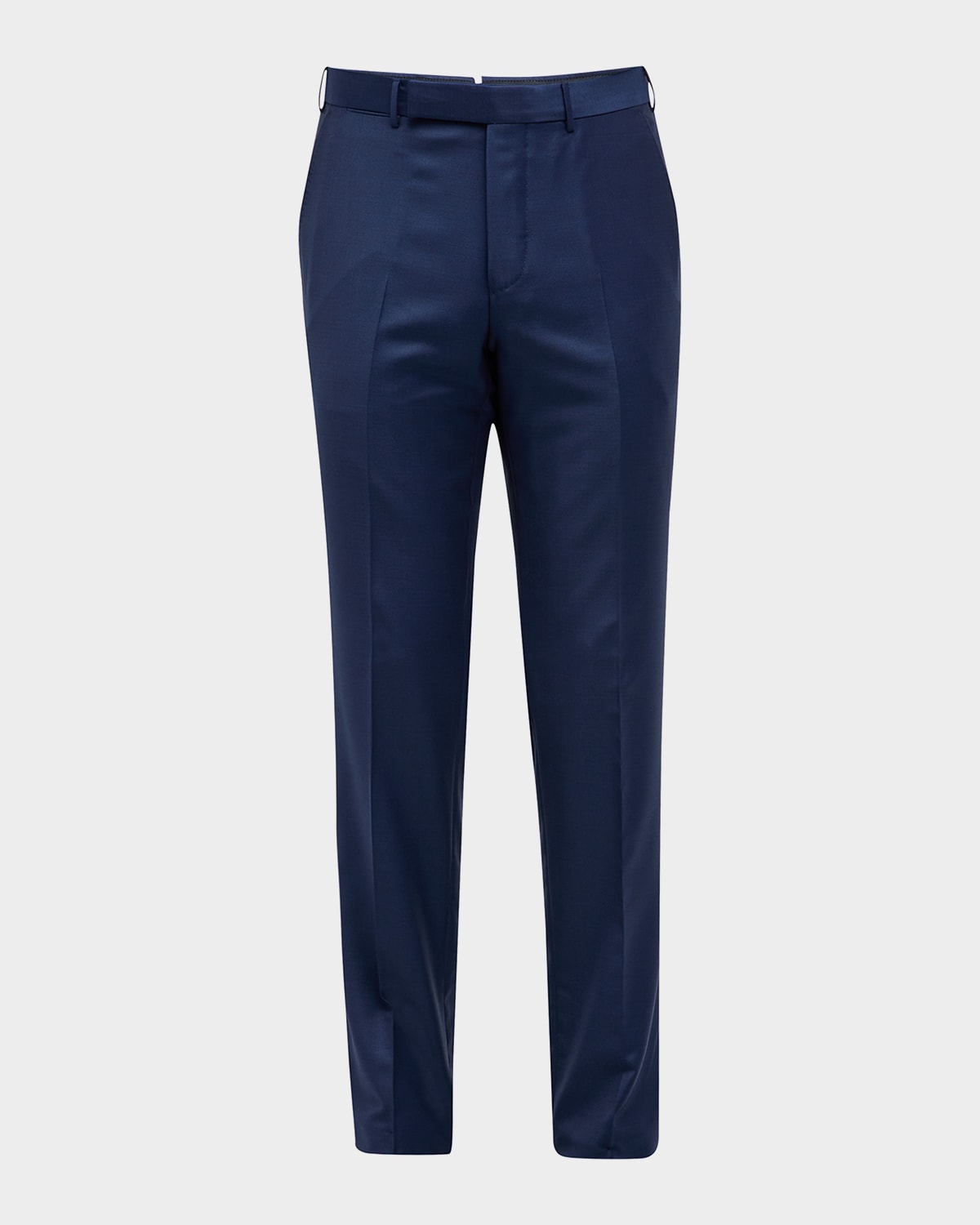 ZEGNA Men's Flat-Front Wool Pants