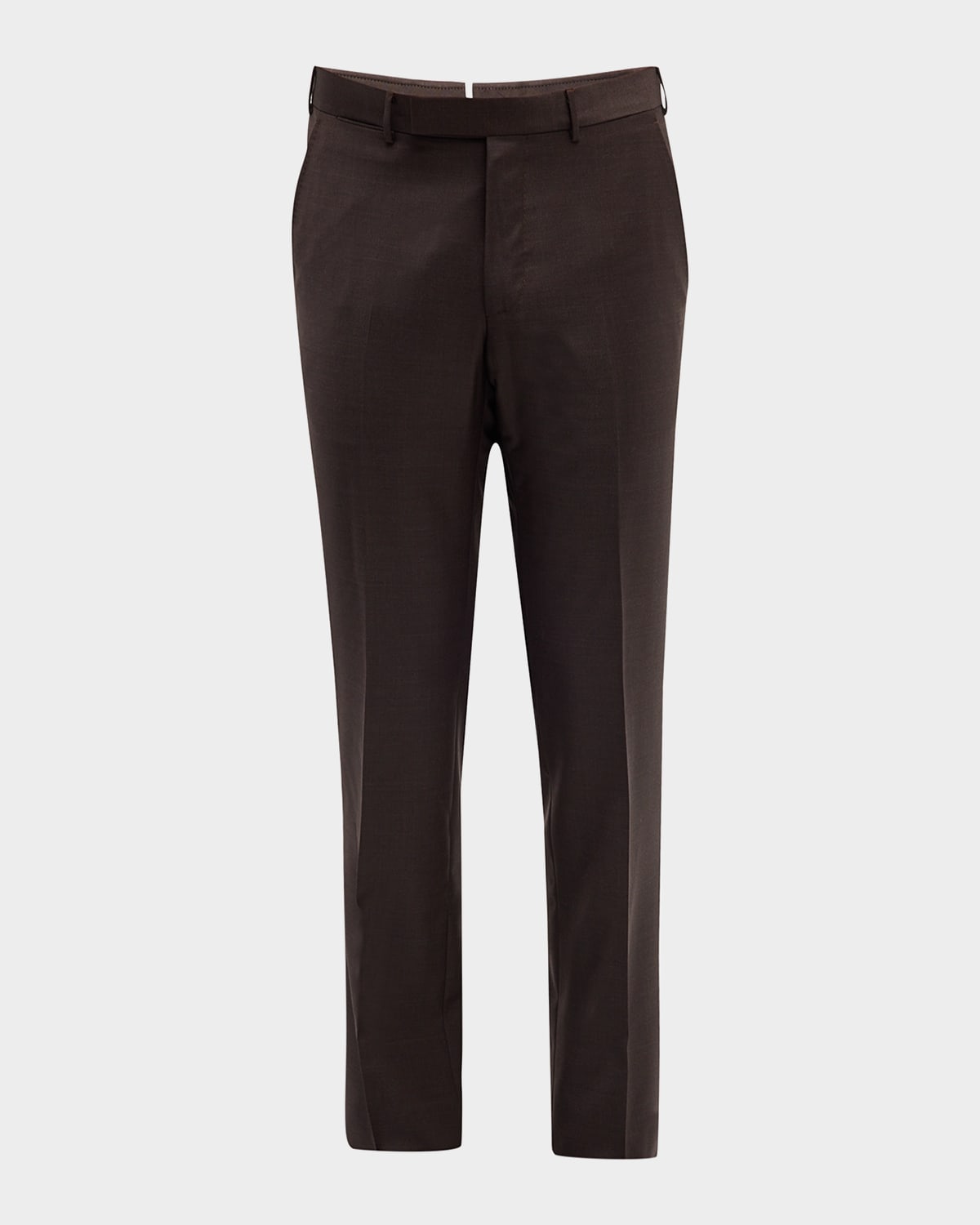 ZEGNA Men's Flat-Front Wool Pants