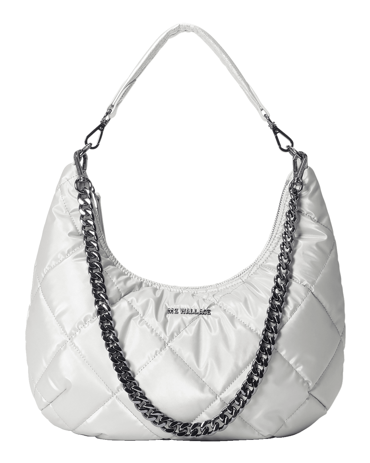 MZ WALLACE Bowery Metallic Quilted Nylon Shoulder Bag