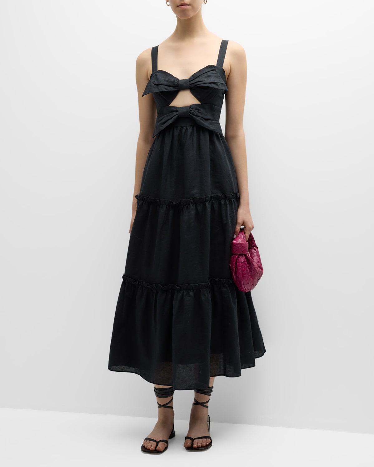 Fitted Linen Dress | Neiman Marcus