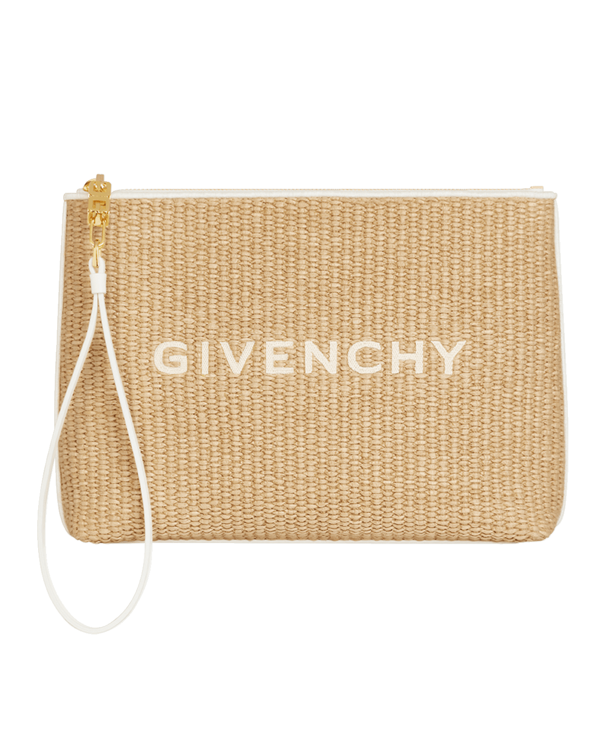 Givenchy Travel Pouch Clutch Bag in Raffia