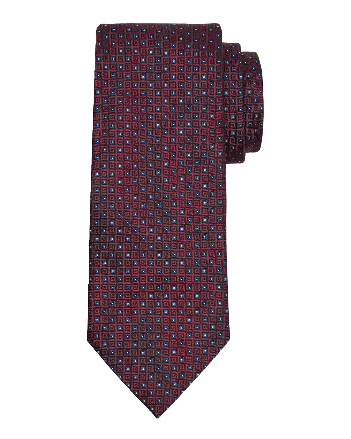 ZEGNA Men's Small Boxes Silk Tie