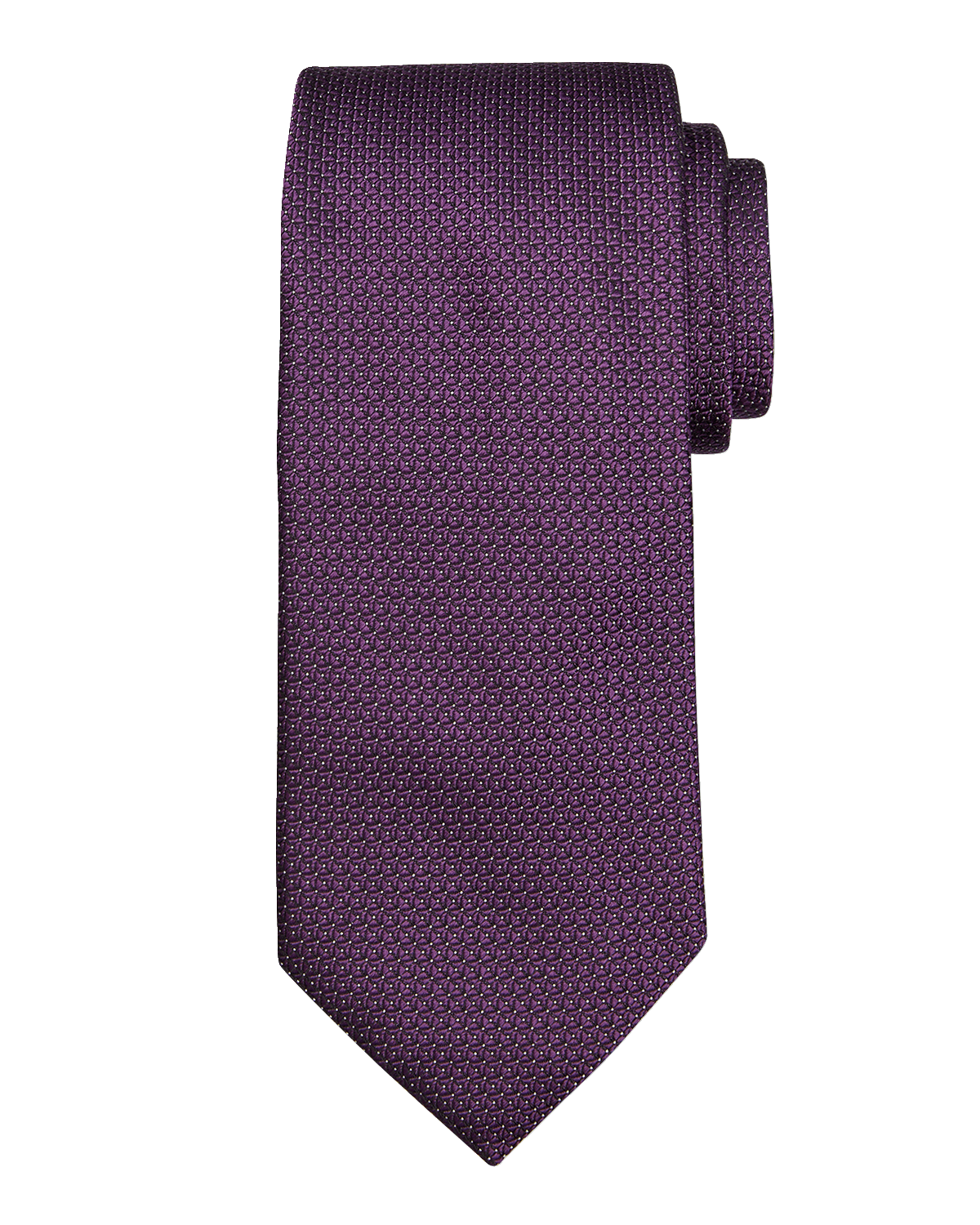 ZEGNA Men's Geometric Jacquard Silk Tie