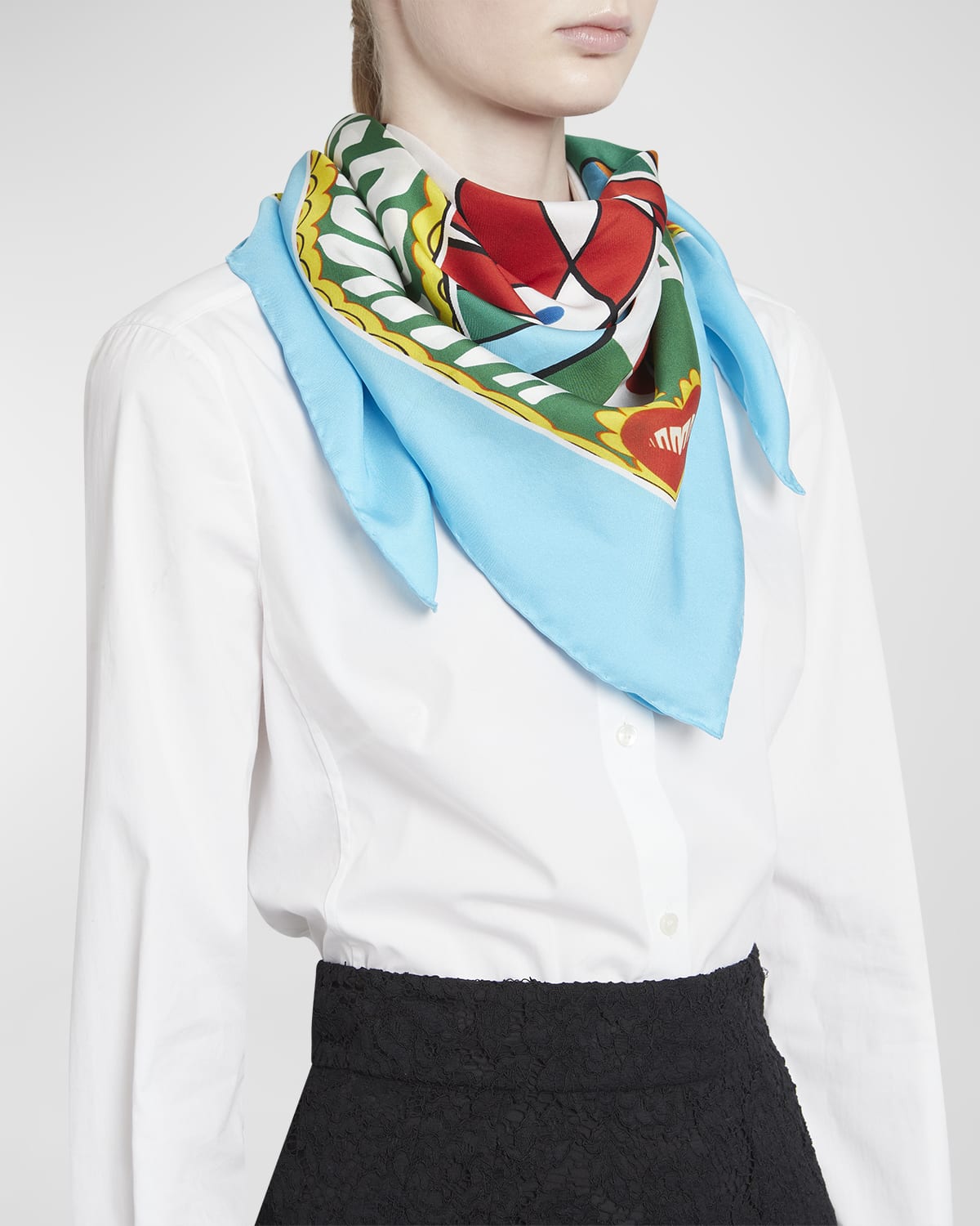 Dolce&Gabbana Graphic Silk Foulard