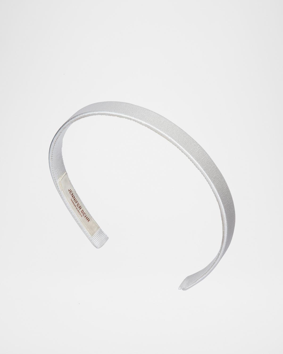 Jennifer Behr Lucy Silk Headband In White