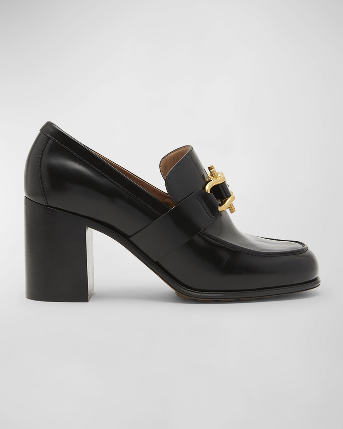 Bottega Veneta Monsieur Calfskin Leather Bit Pumps