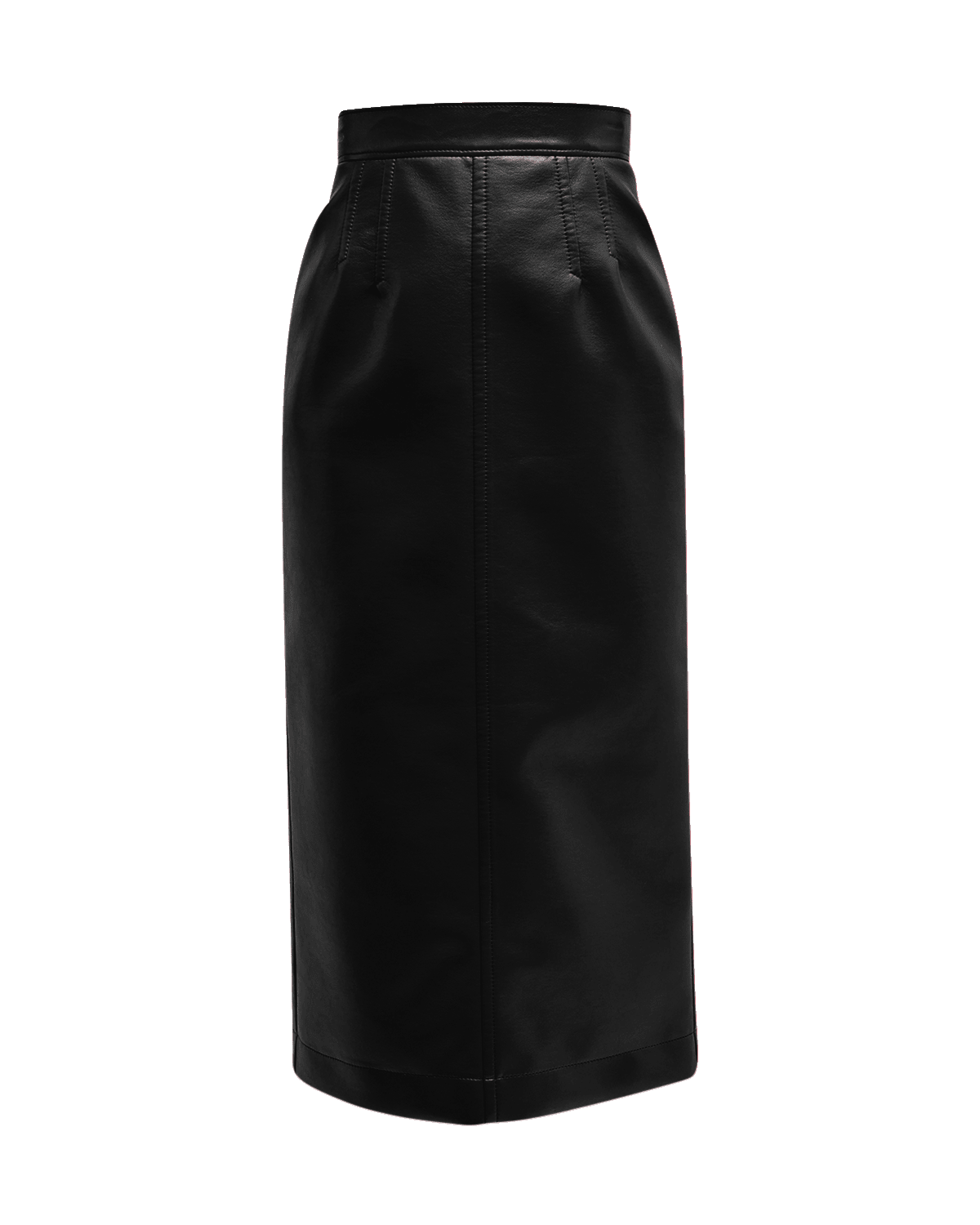 Philosophy di Lorenzo Serafini Faux-Leather Column Midi Skirt