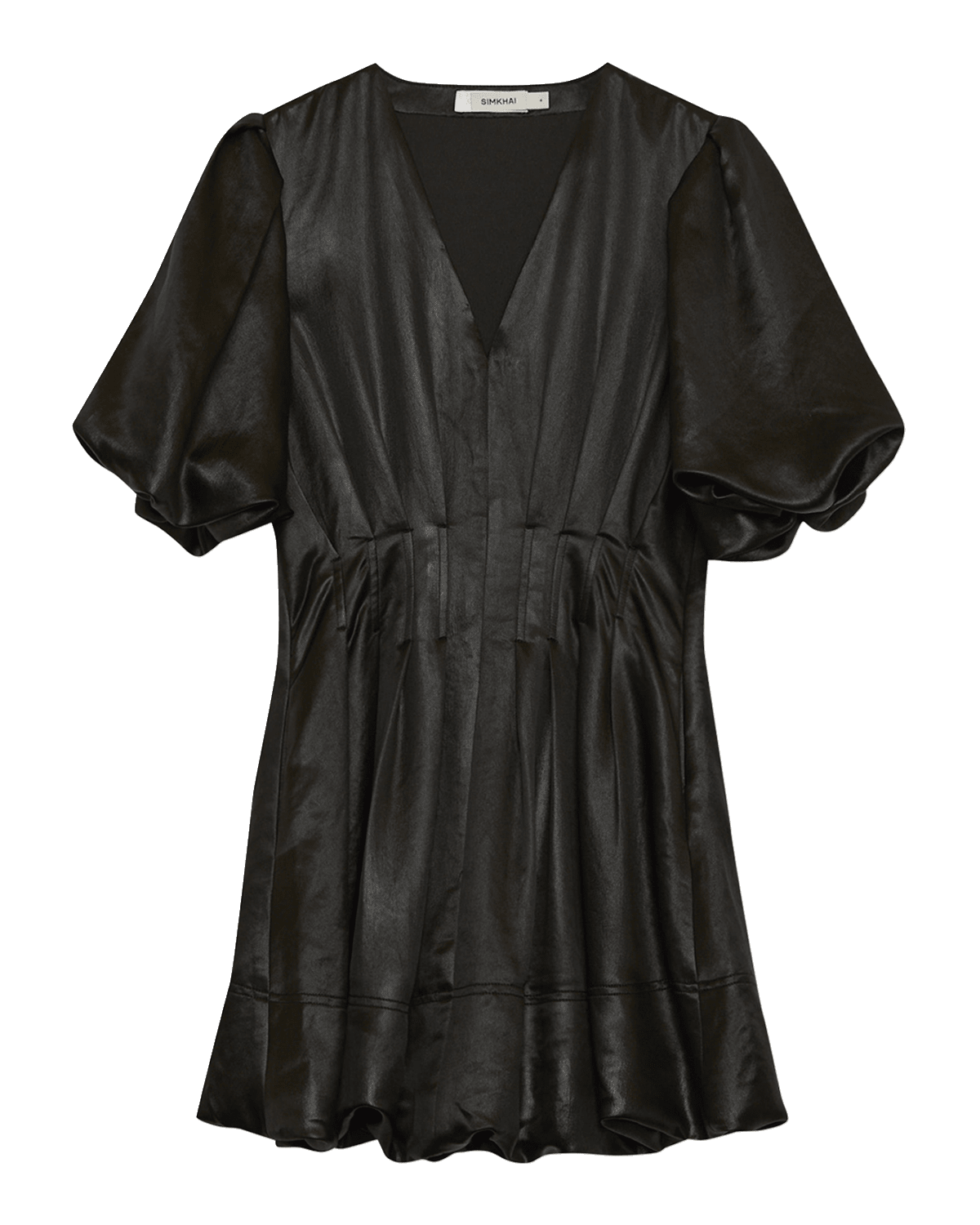 SIMKHAI Luisa Puff-Sleeve Bubble Mini Dress