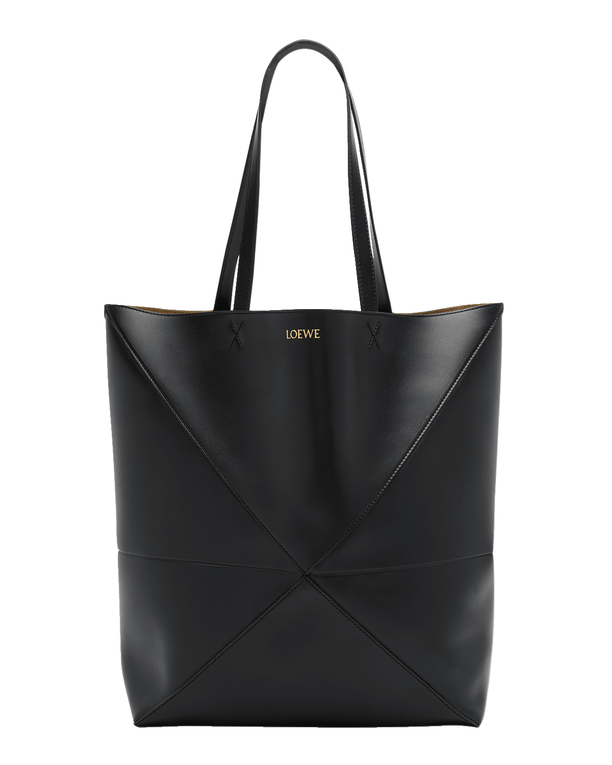 Loewe Puzzle Fold Large Tote Bag in Shiny Leather
