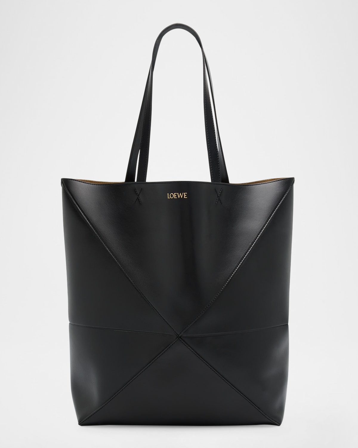 Loewe Puzzle Fold Large Tote Bag in Shiny Leather