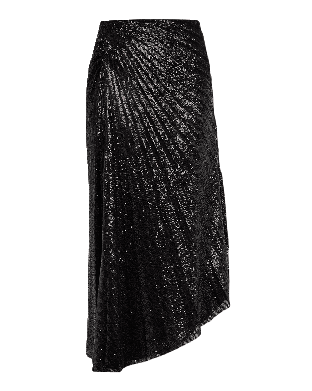 A.L.C. Tori Pleated Asymmetric Faux-Leather Midi Skirt