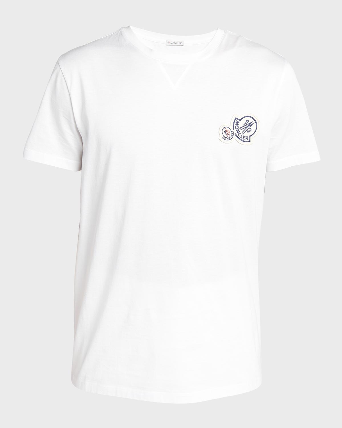 Moncler Men's Double Logo Cotton Jersey T-Shirt