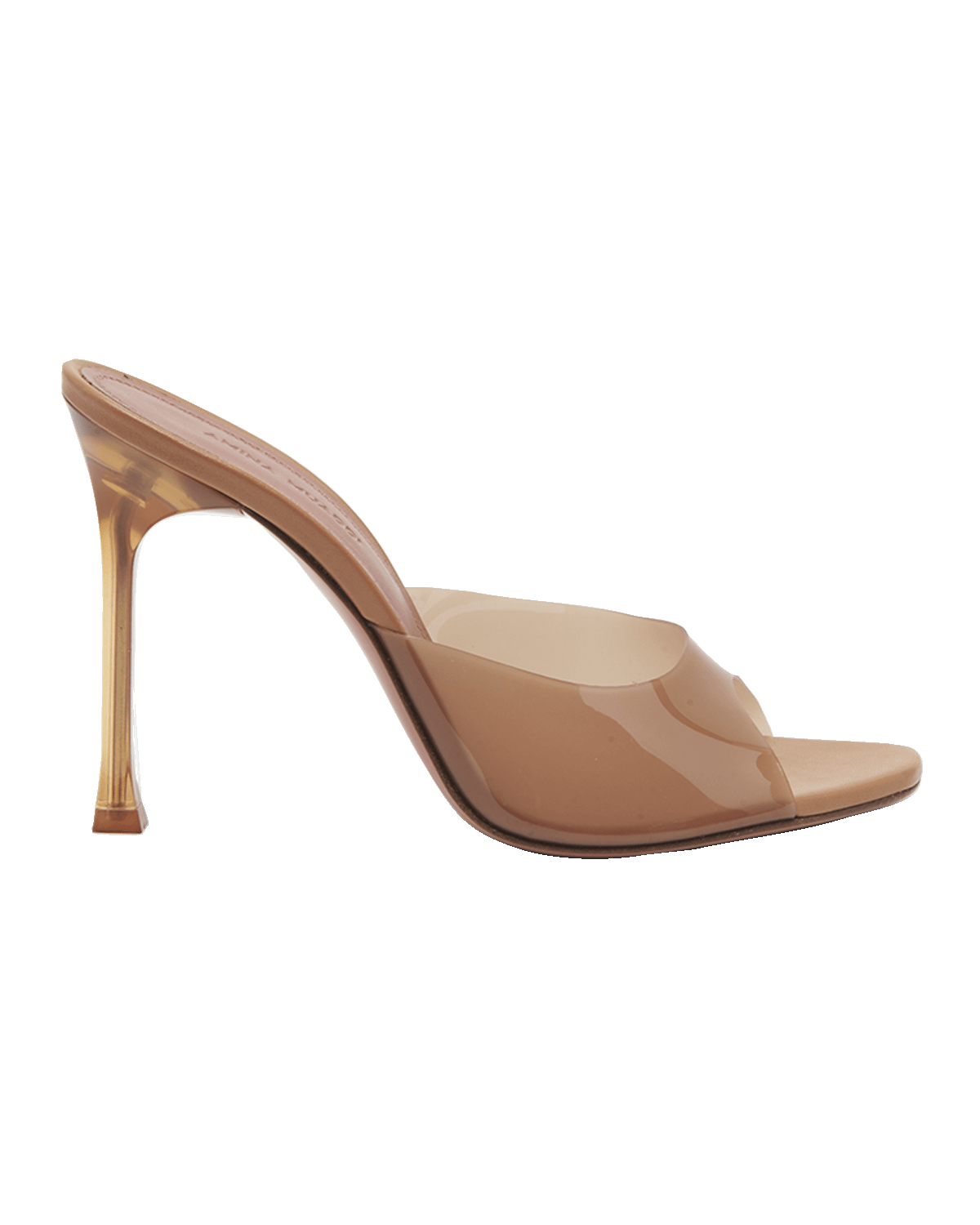Amina Muaddi Alexa Clear Stiletto Mule Sandals