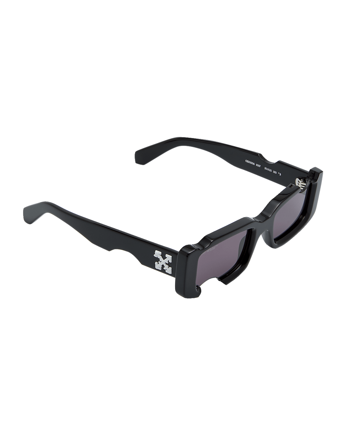 Off-White Cade Cut-Out Acetate Rectangle Sunglasses