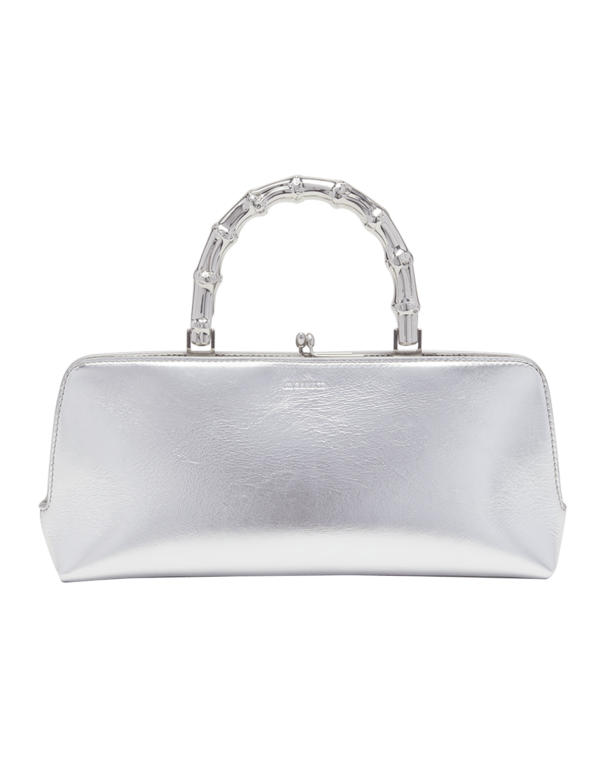 Jil Sander Goji Small Metallic Leather Top-Handle Bag