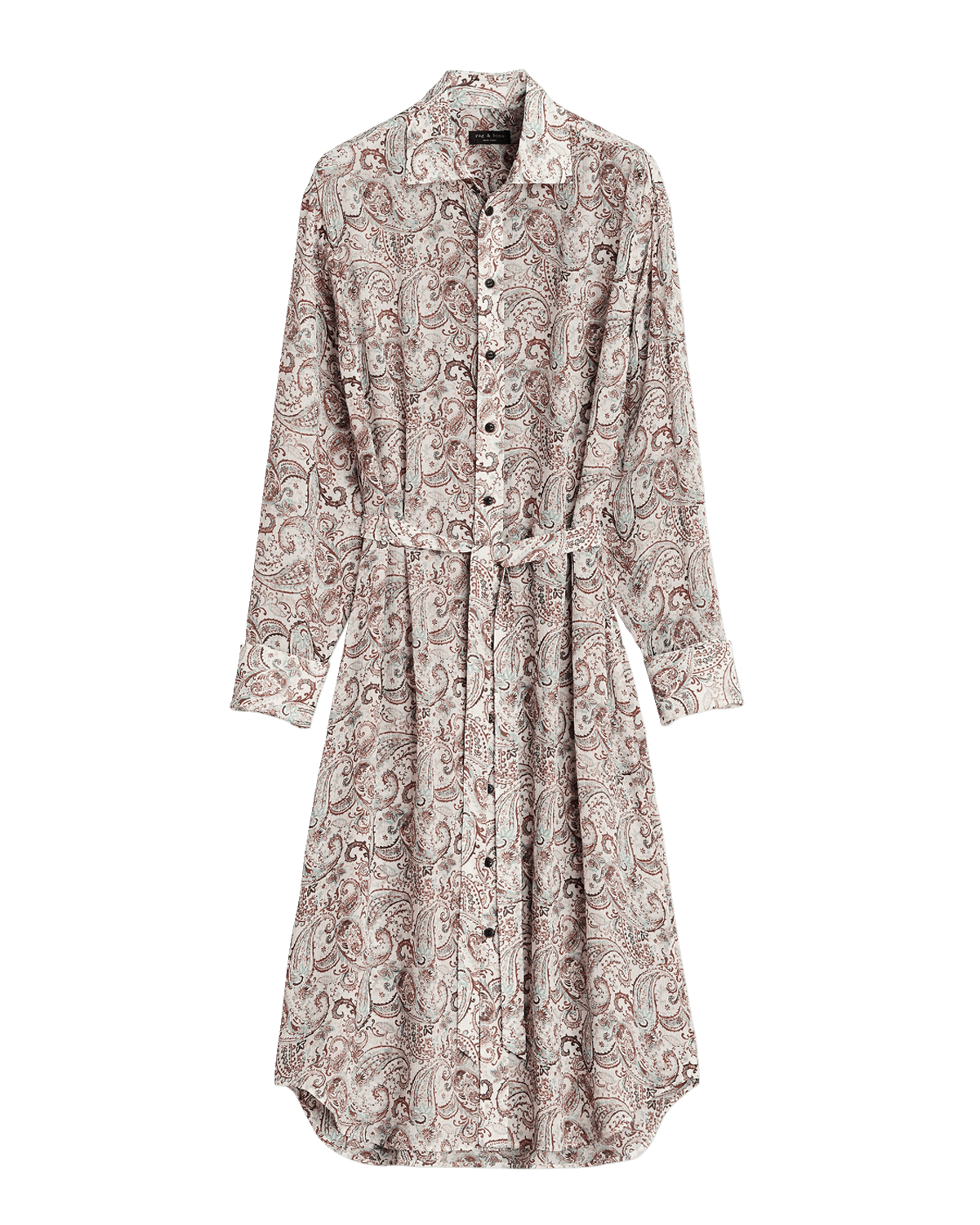 Rag & Bone Leona Sheer Paisley Midi Shirtdress