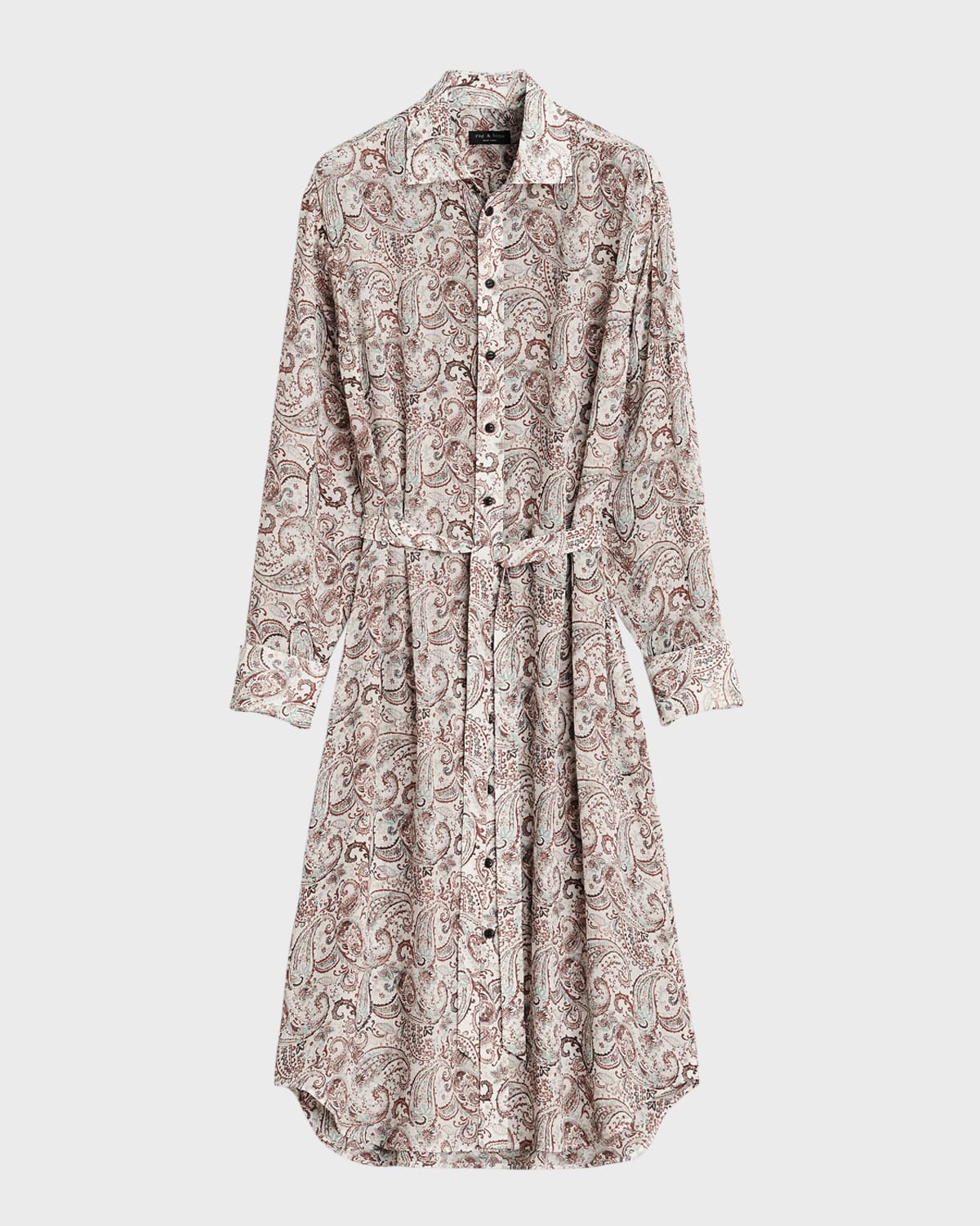 Rag & Bone Leona Sheer Paisley Midi Shirtdress