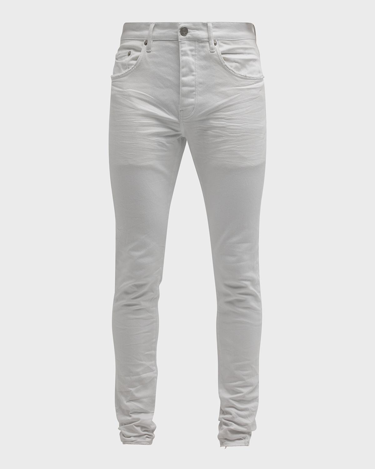 PURPLE Men's P001 Optic White Skinny Jeans