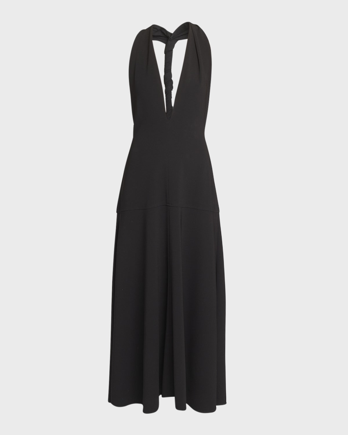 Proenza Schouler Matte Viscose Crepe Twist-Back Maxi Dress