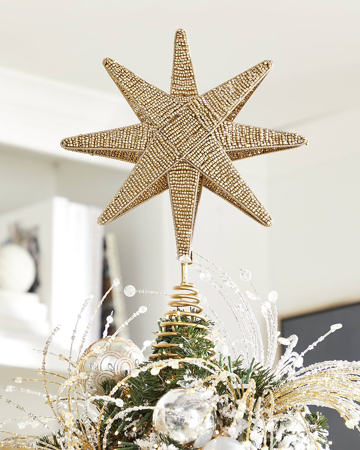 Neiman Marcus White Star Christmas Tree Topper Neiman Marcus