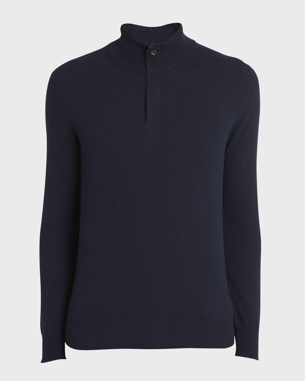 ZEGNA Men's Oasi Cashmere Zip Mock Neck Sweater