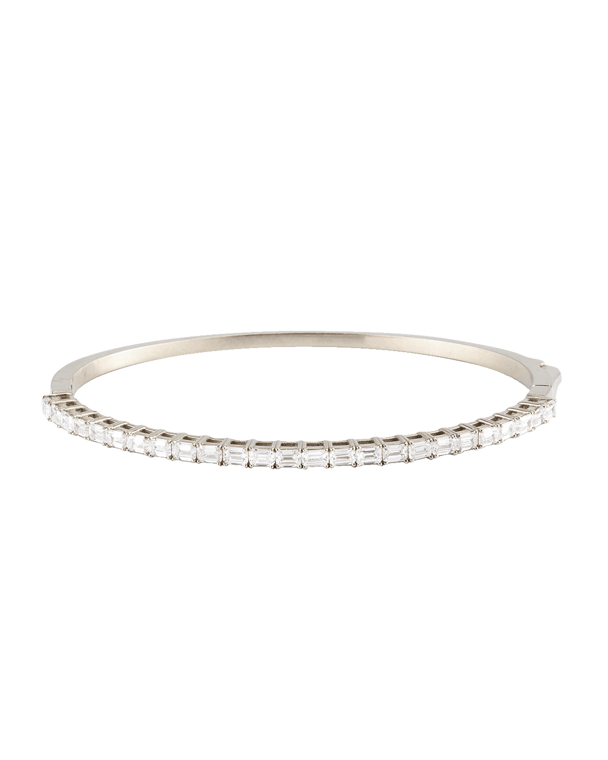 STONE AND STRAND Lab Grown Emerald-Cut Diamond Bangle Bracelet