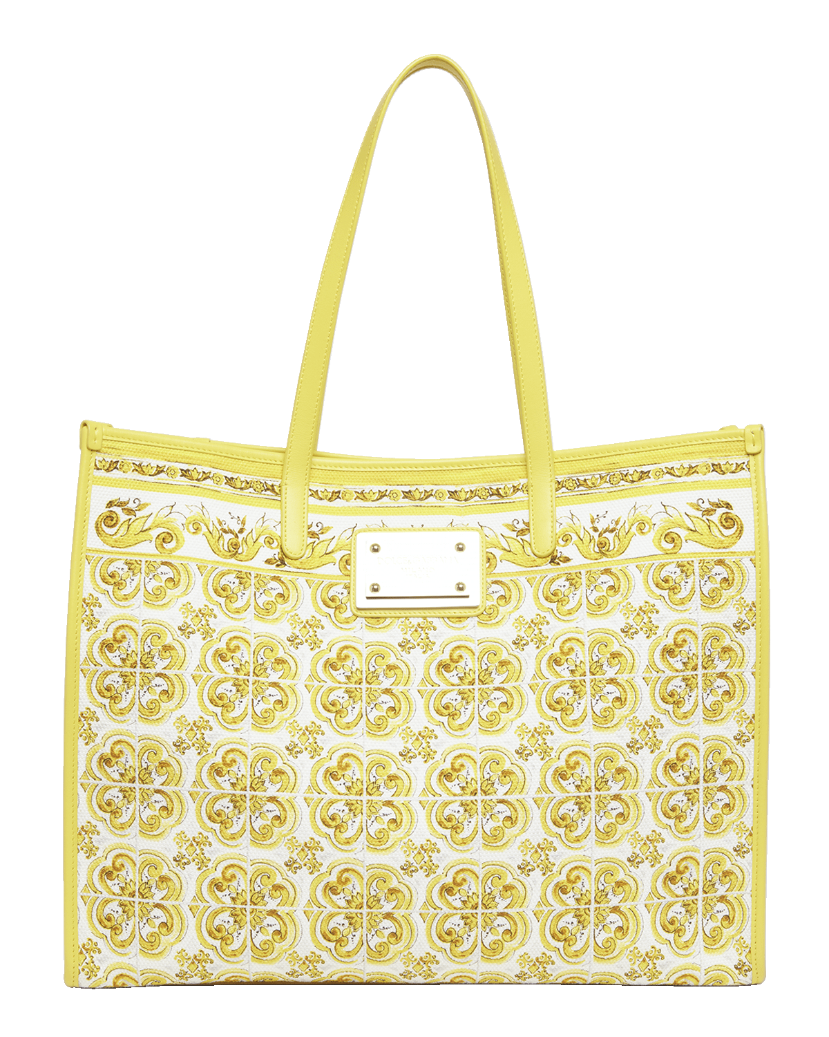 Dolce&Gabbana Majolica-Print Canvas Tote Bag