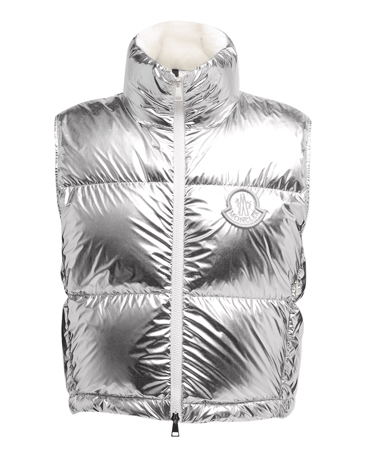 Moncler Balabio Nylon Laque Vest w/ Removable hood Vest ivory 3