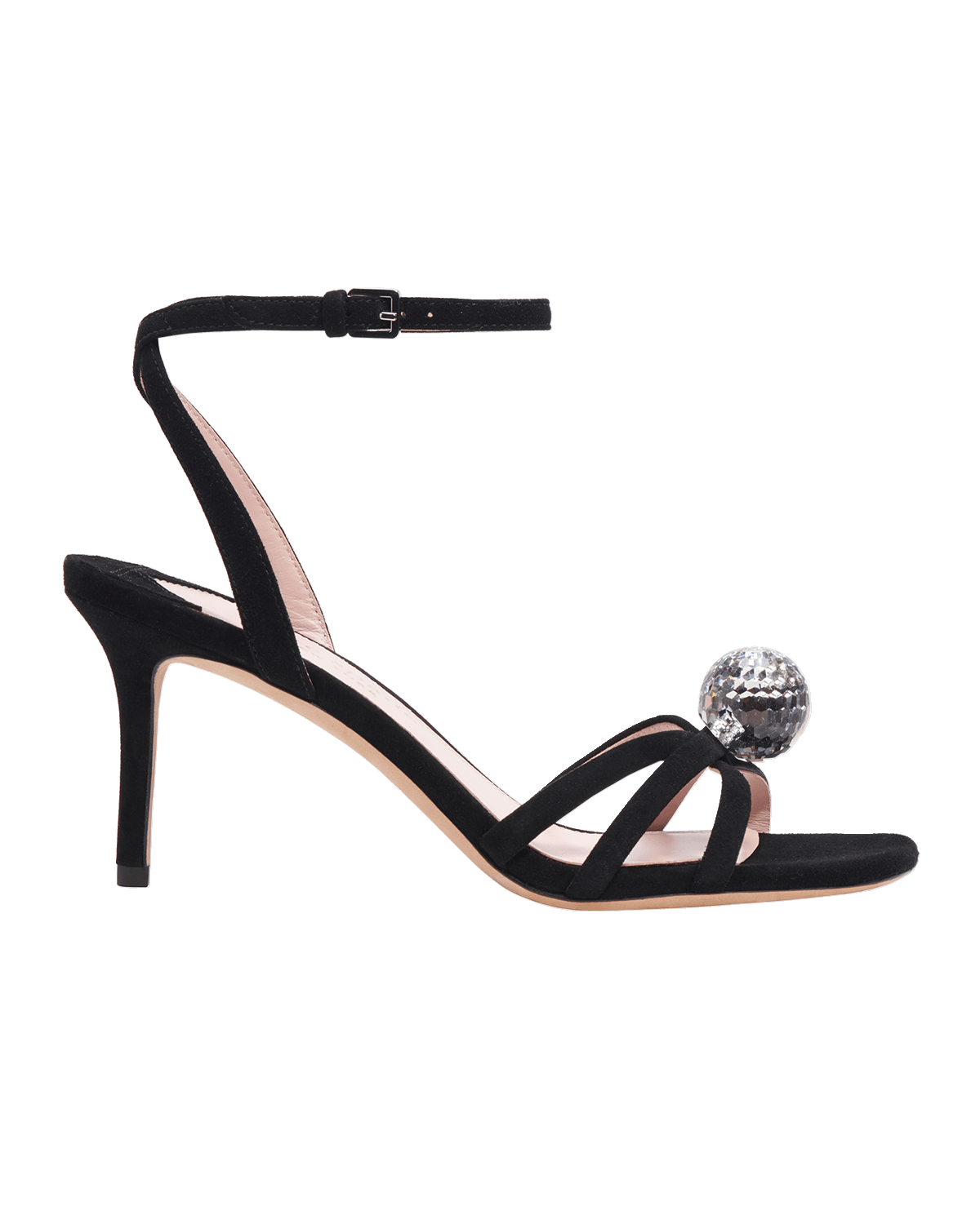 Badgley Mischka Flame Pearly Satin Stiletto Sandals | Neiman Marcus