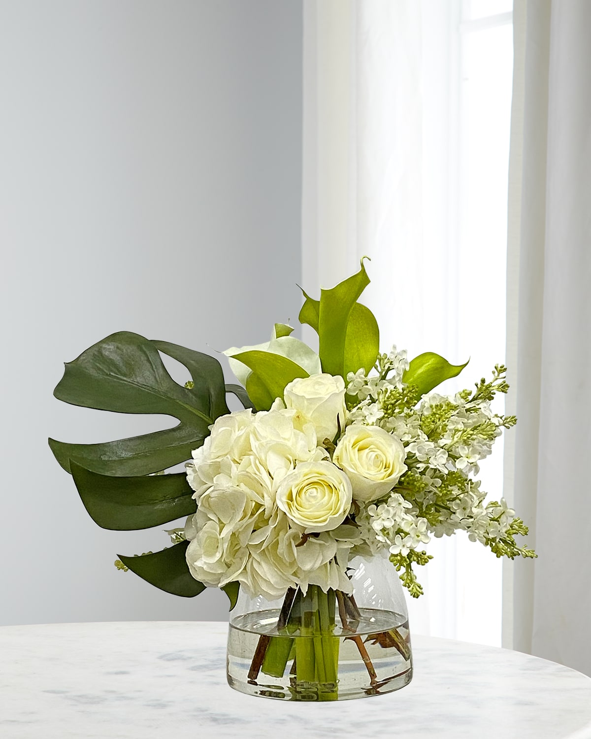Winward Home Hydrangea Split Philo in Vase | Thumbnail 4 Winward Home Hydrangea Split Philo in Vase | Thumbnail 4