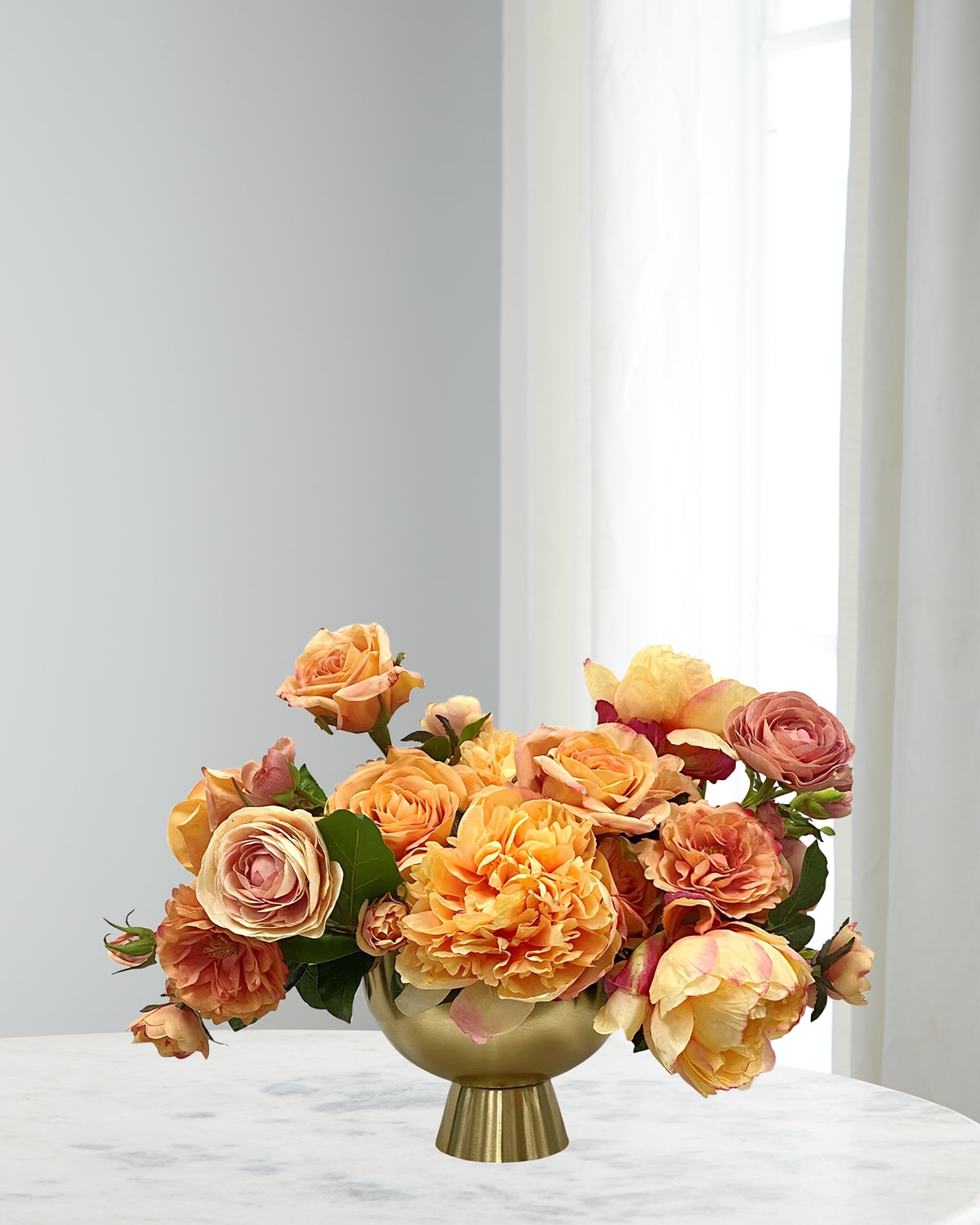 Winward Home Rose Peony in Golden Pot | Thumbnail 4 Winward Home Rose Peony in Golden Pot | Thumbnail 4