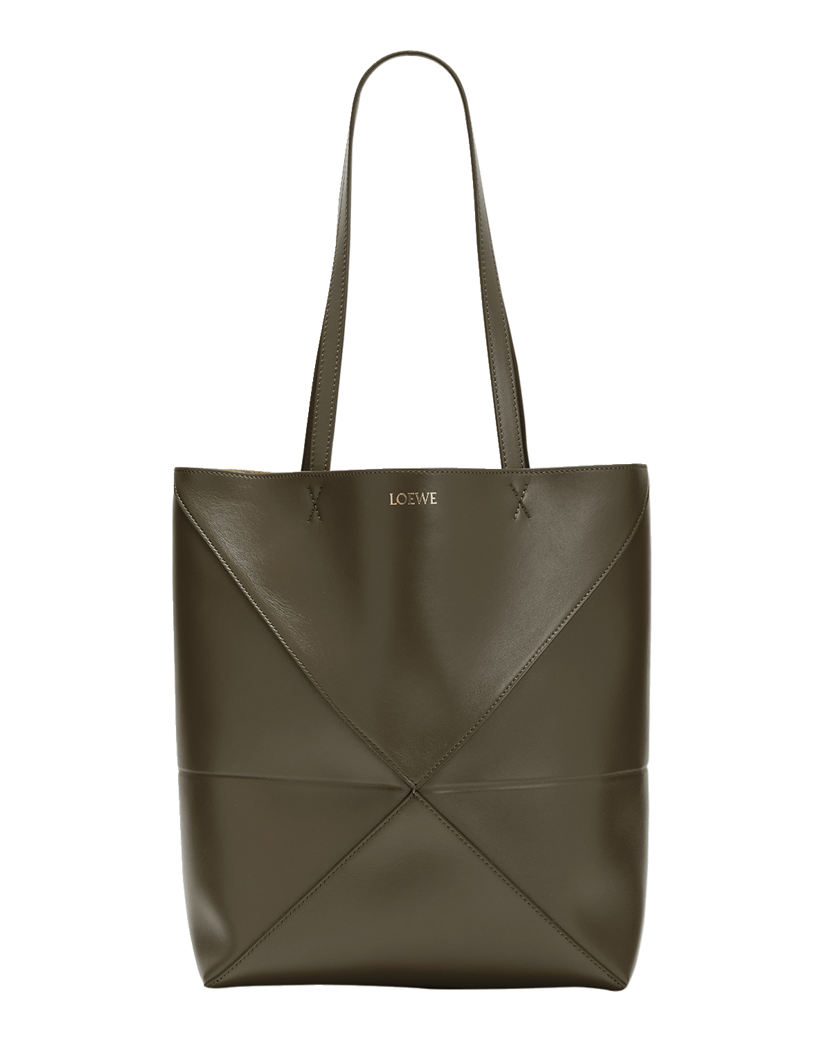 Loewe Puzzle Fold Medium Tote Bag in Shiny Leather