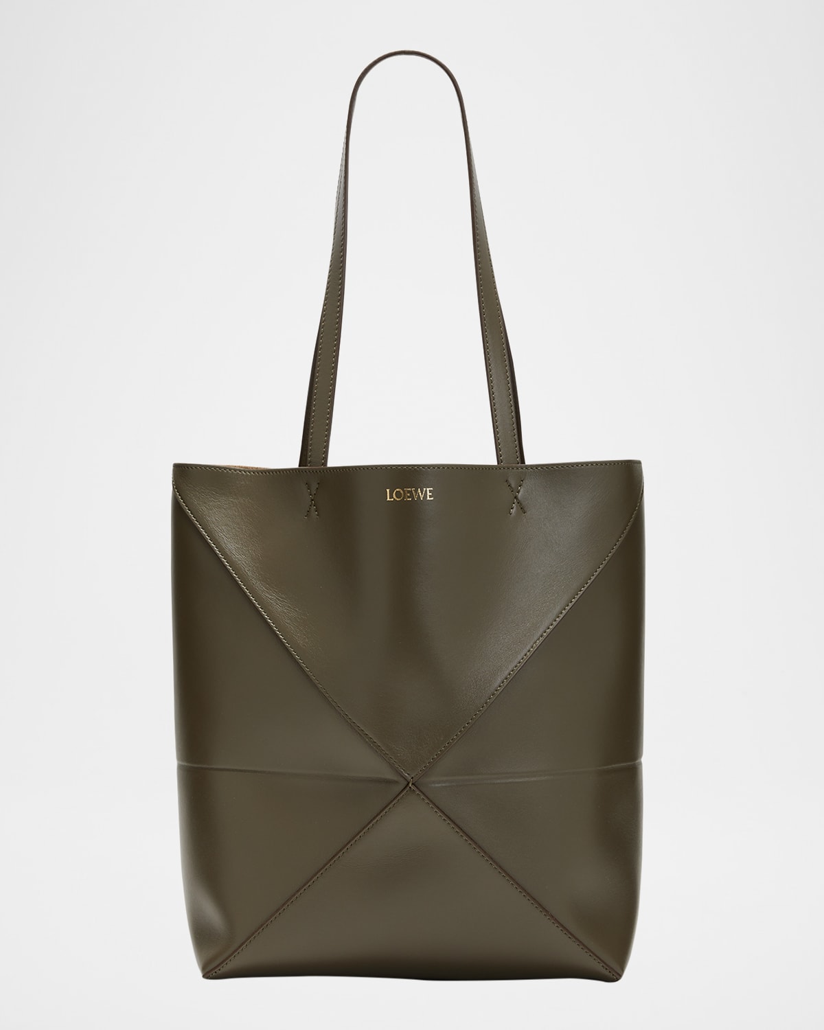 Loewe Puzzle Fold Medium Tote Bag in Shiny Leather