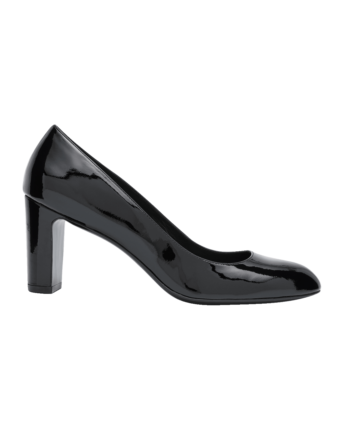 Stuart Weitzman Vida Patent Block-Heel Pumps