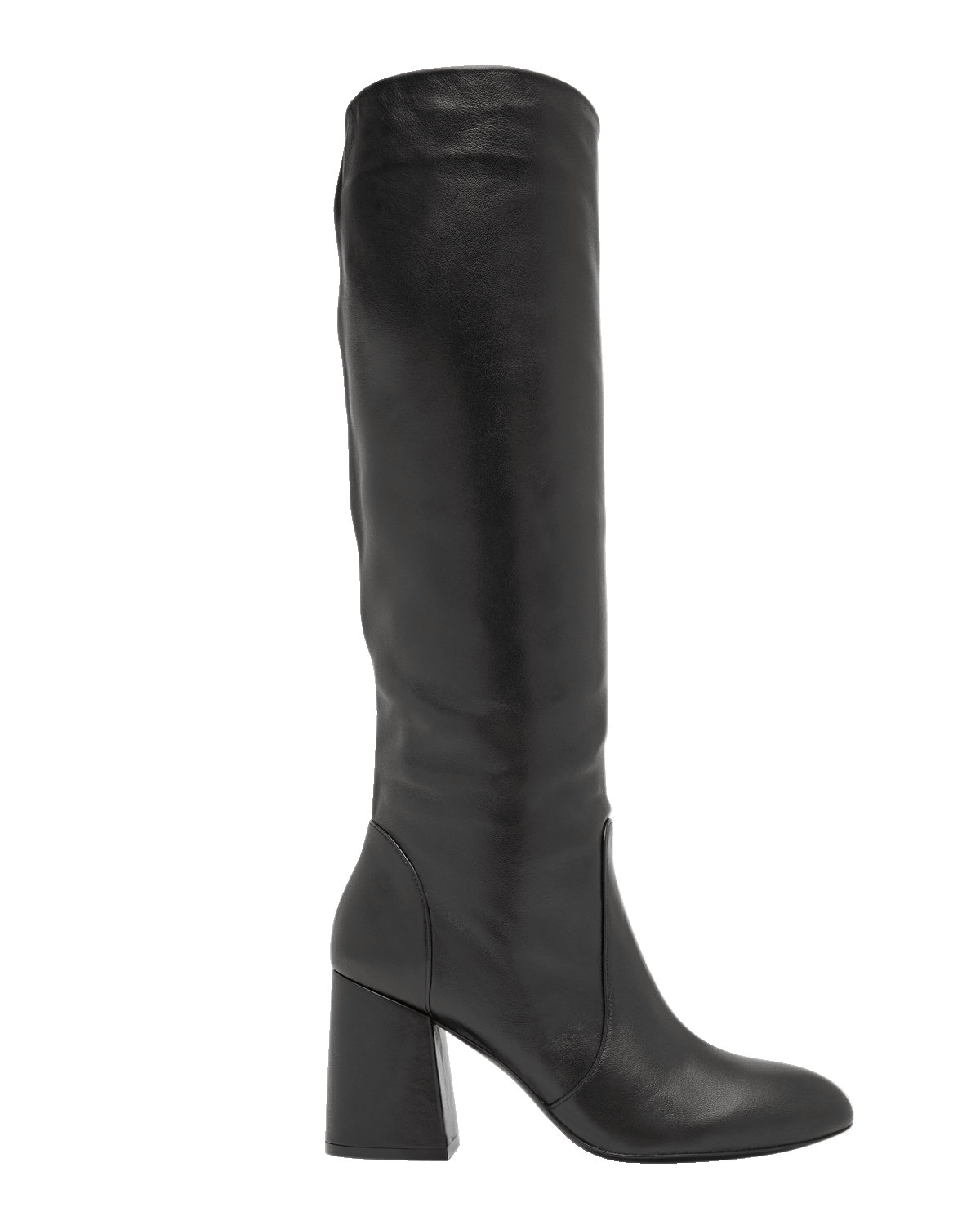 Stuart Weitzman Flareblock Leather Knee Boots