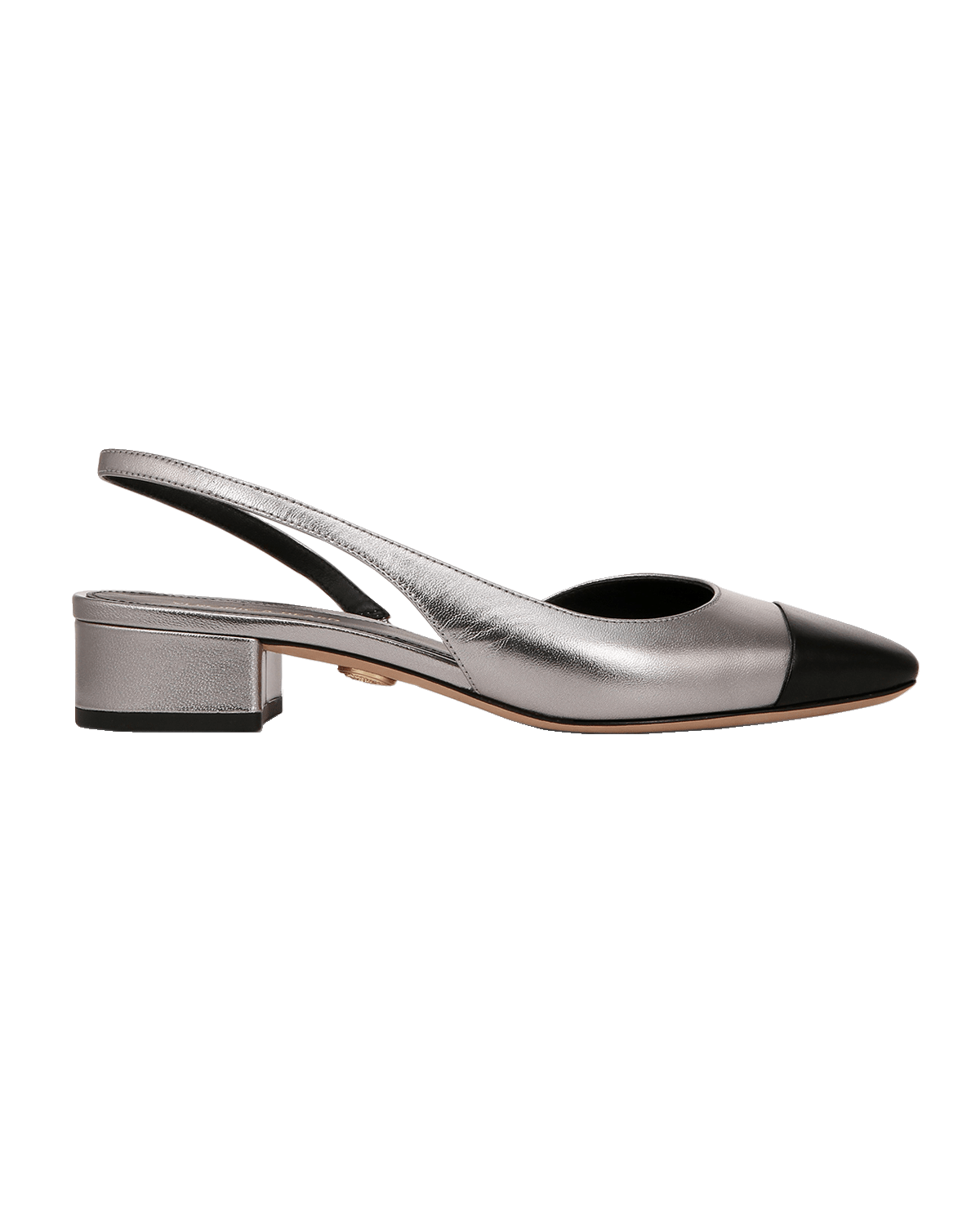 Veronica Beard Cecile Metallic Slingback Ballerina Flats