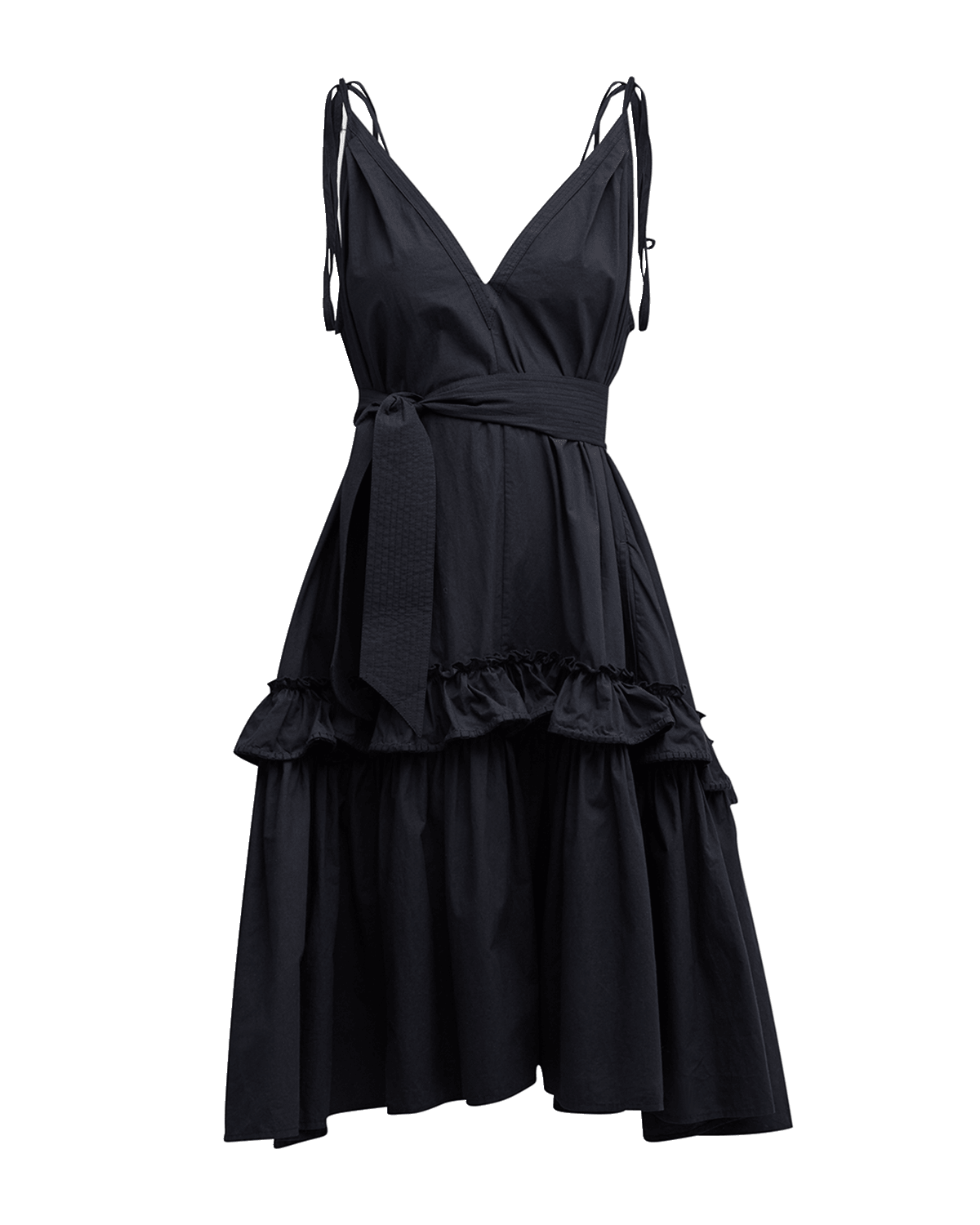 Bottega KnotStraps ALine Cotton Canvas Dress Neiman Marcus