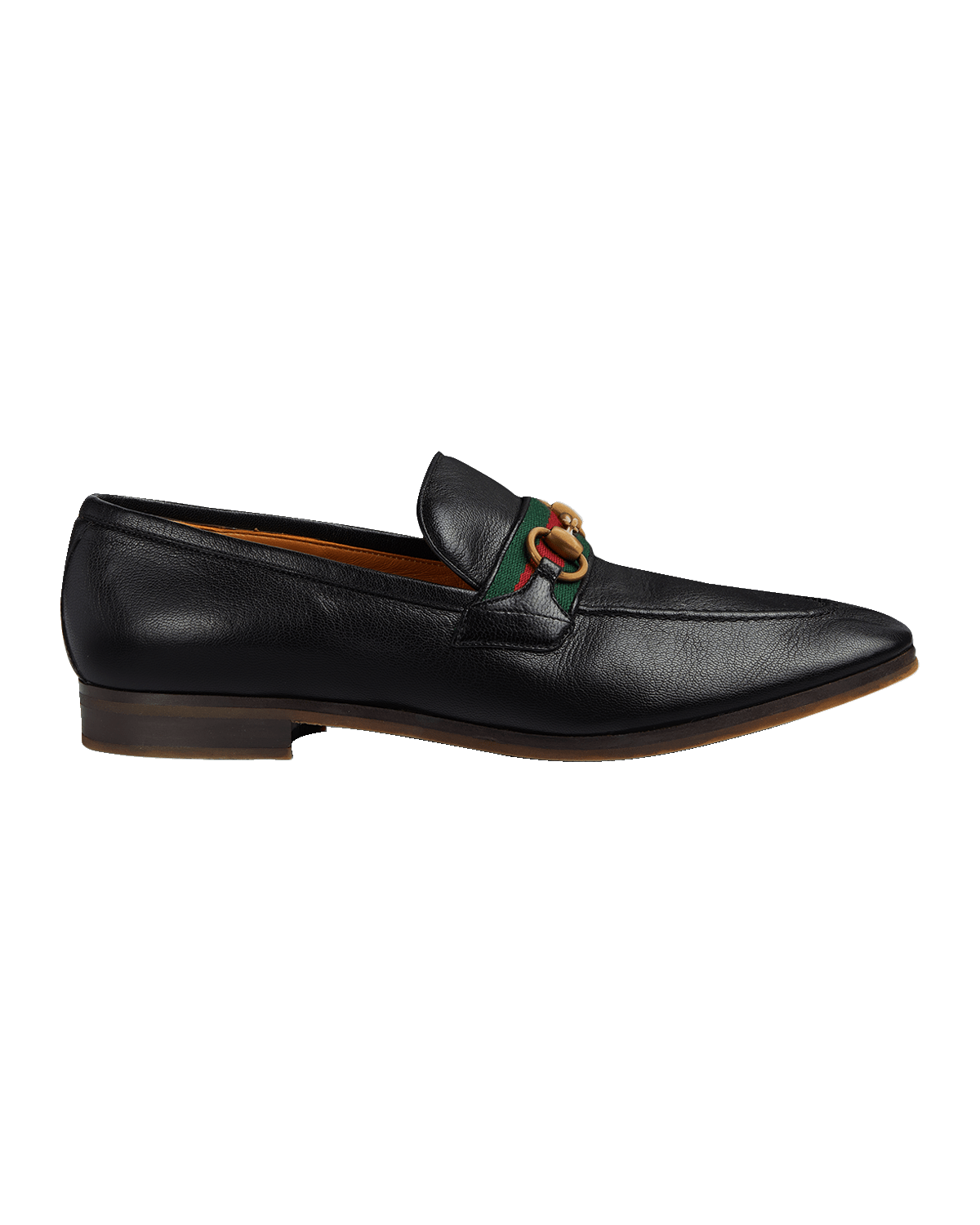 Gucci Men's Paride Web Stripe Bit Loafers