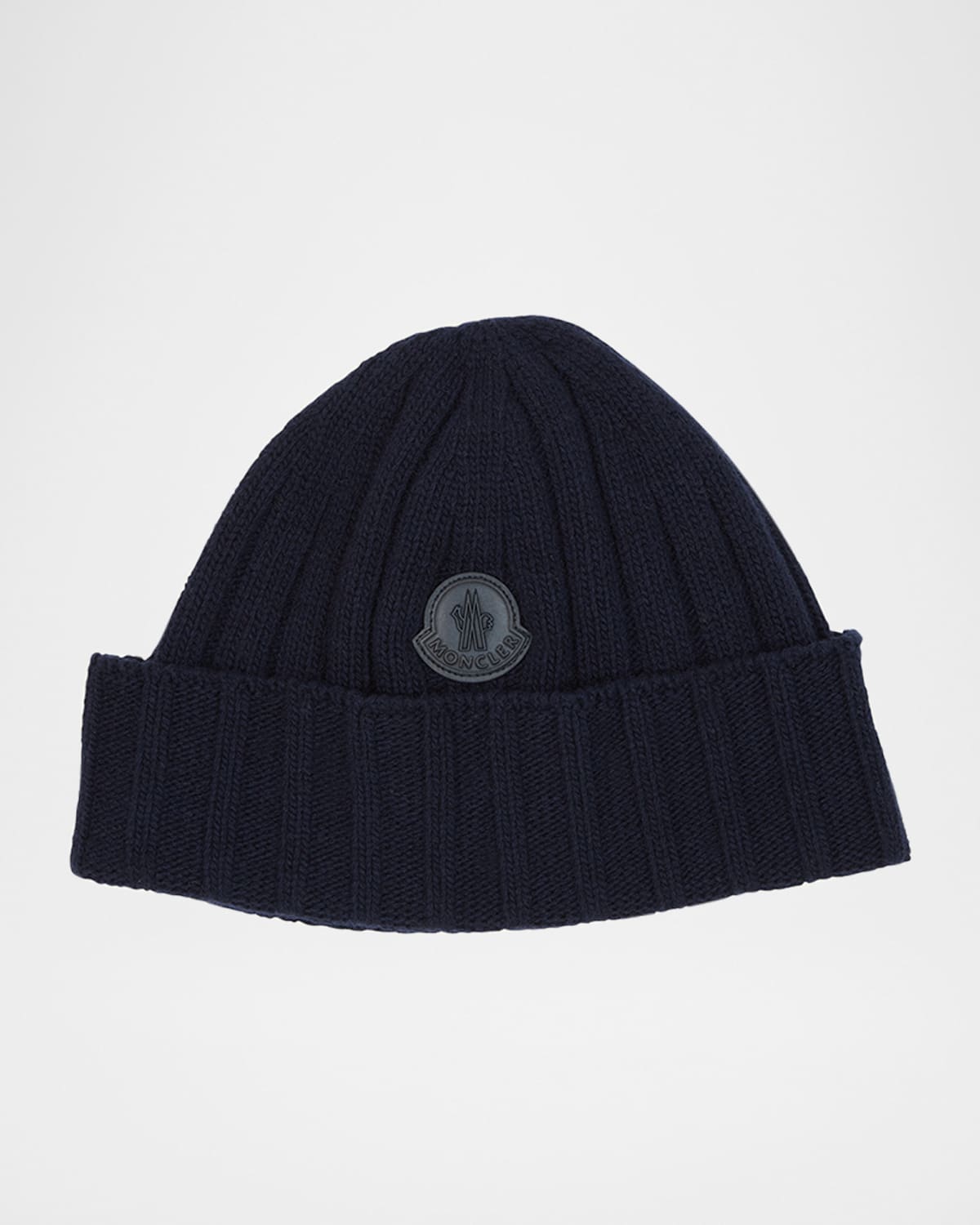 Moncler Men 's Ribbed Wool Beanie | Thumbnail 4 Moncler Men 's Ribbed Wool Beanie | Thumbnail 4