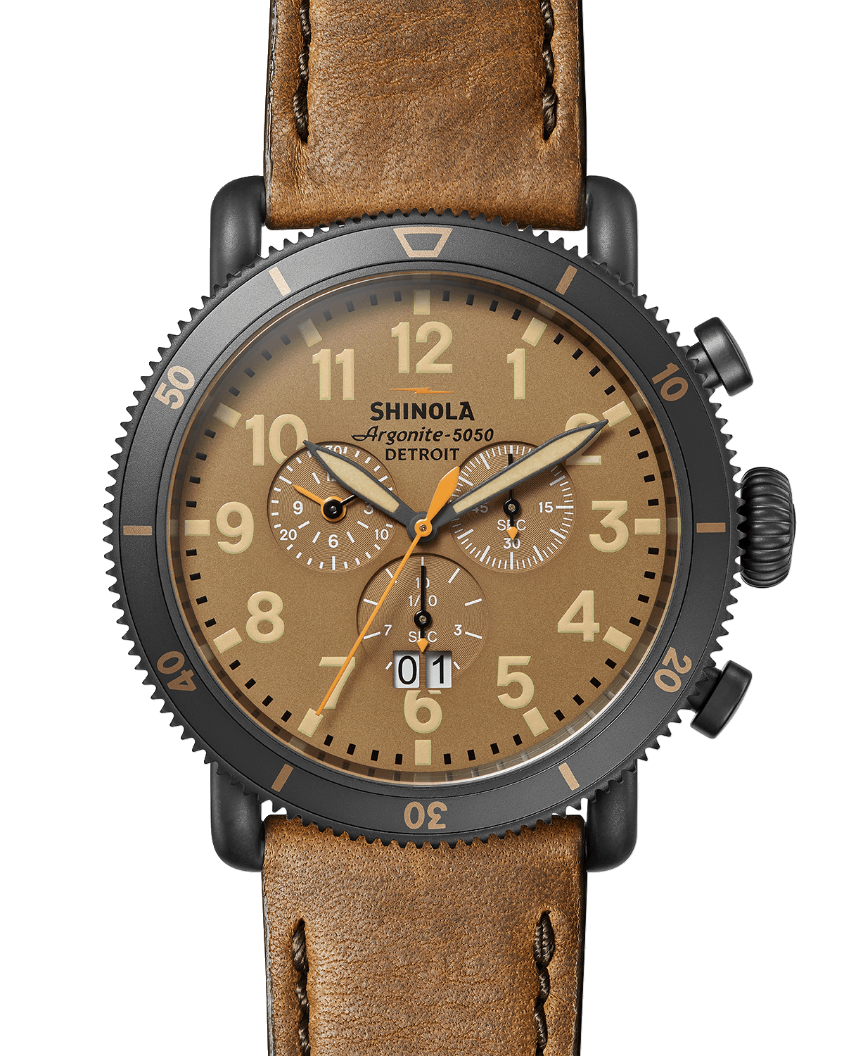 Shinola Men's Runwell Sport Chronograph Leather-Strap Watch, 48mm