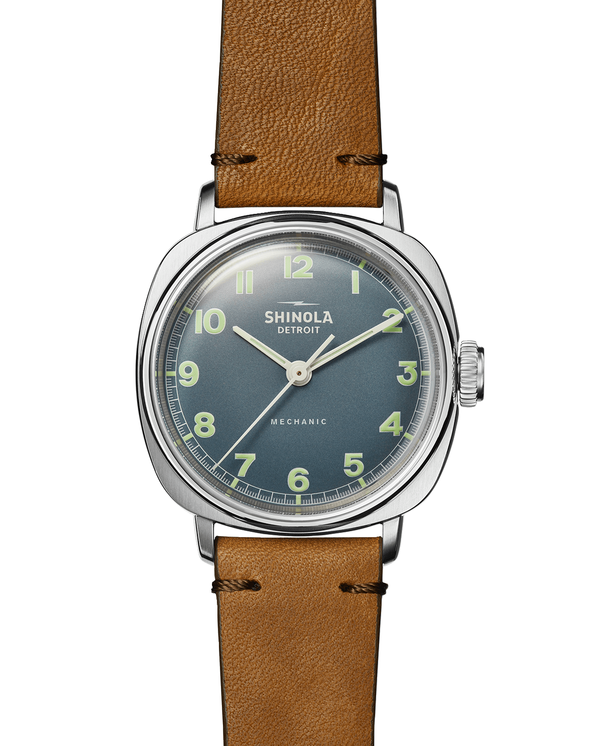 Shinola Men's The Mechanic Leather-Strap Watch, 39mm