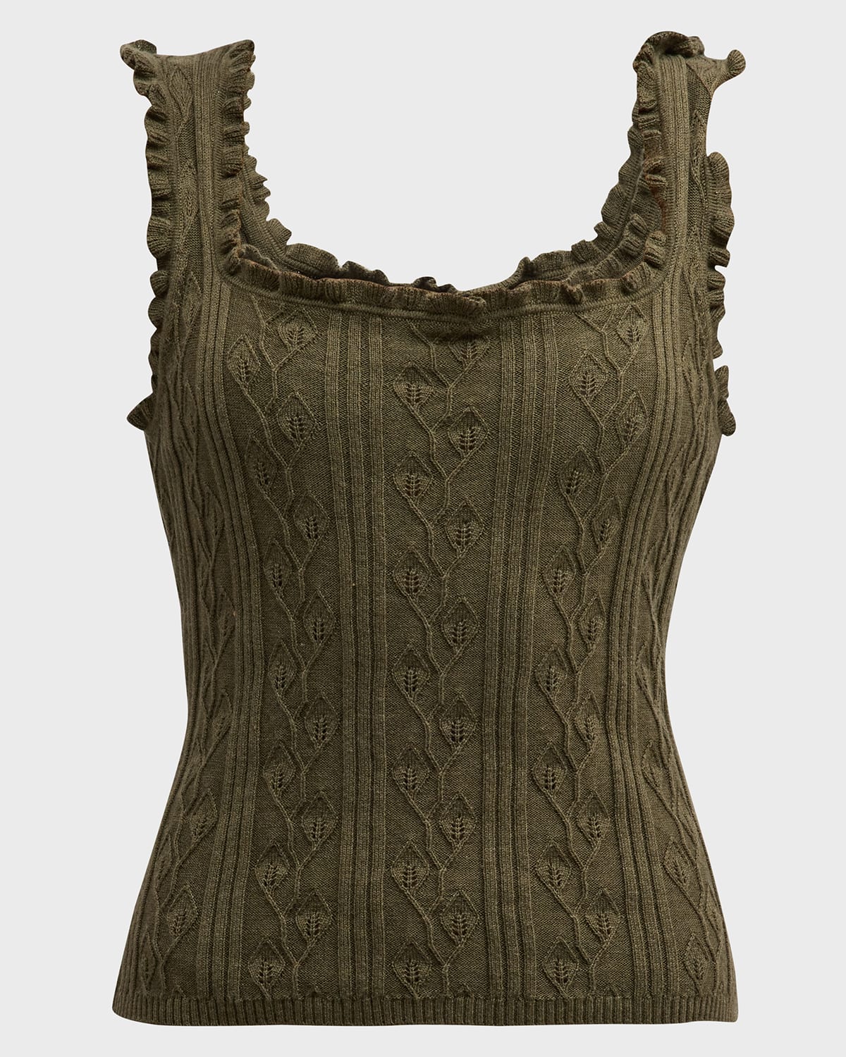 PAIGE Fosca Cable-Knit Tank Top