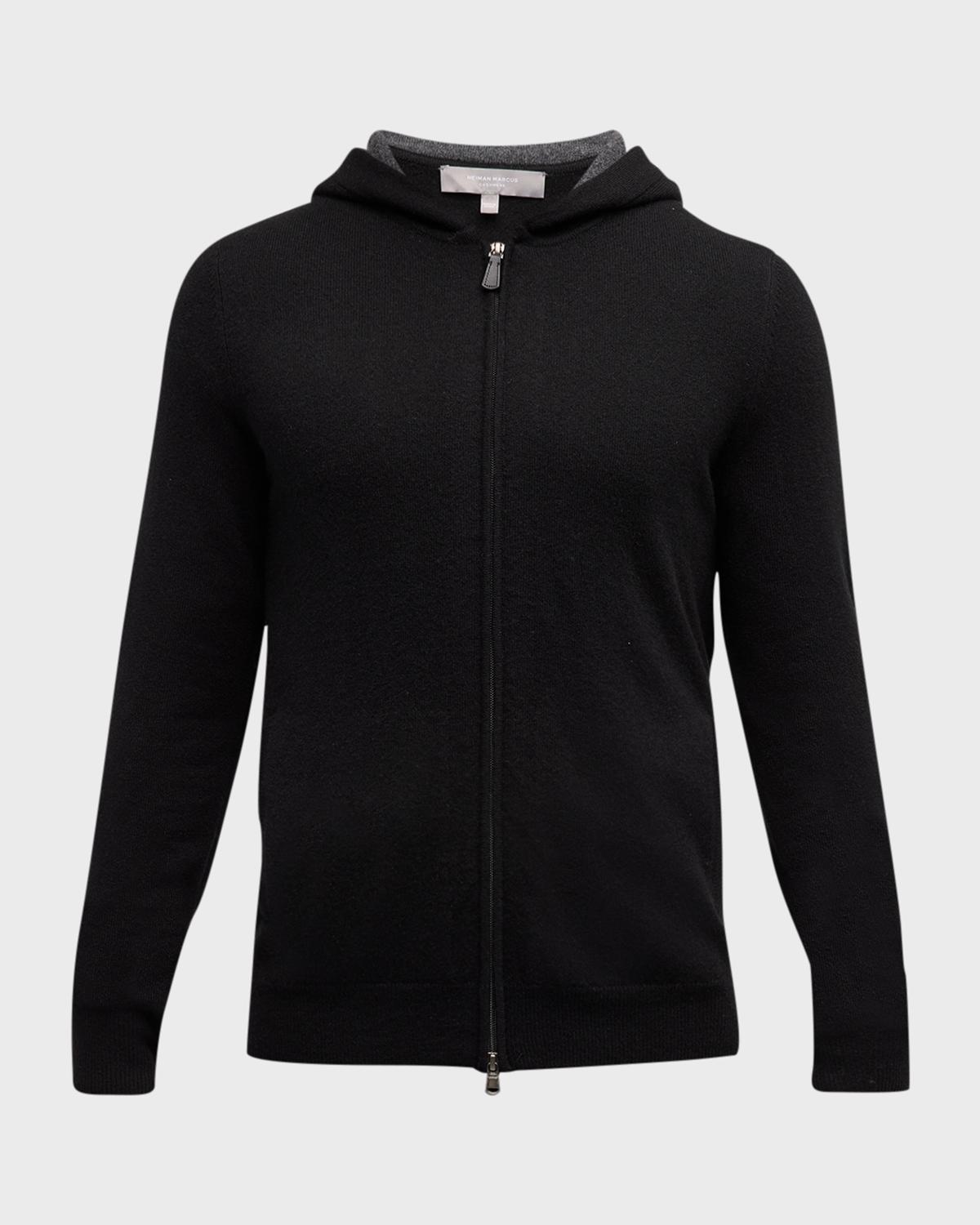 Neiman Marcus Men's Cashmere Full-Zip Hoodie
