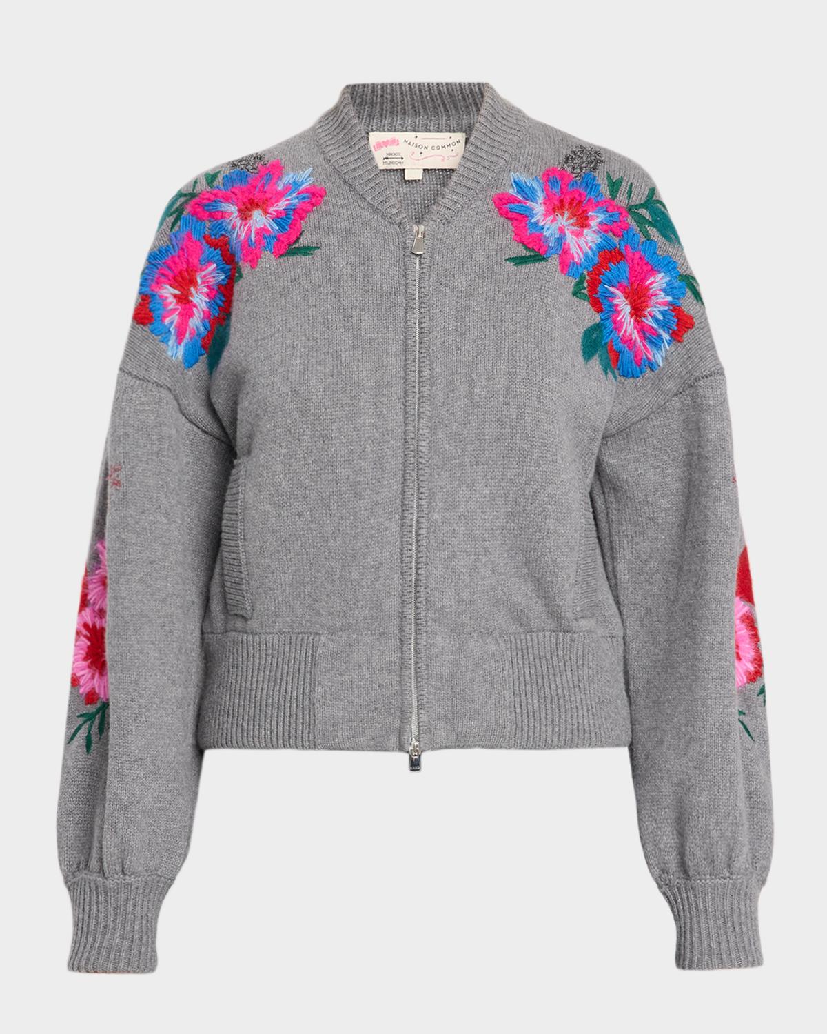 Maison Common Wool Zip-Up Cardigan