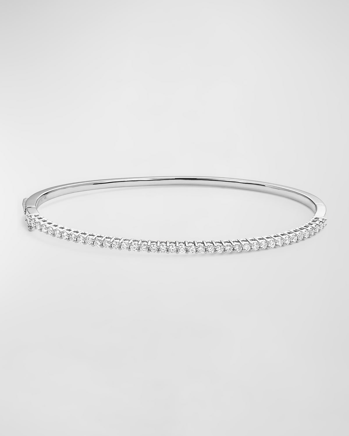 LANA 14K Yellow Gold Diamond Oval Bangle