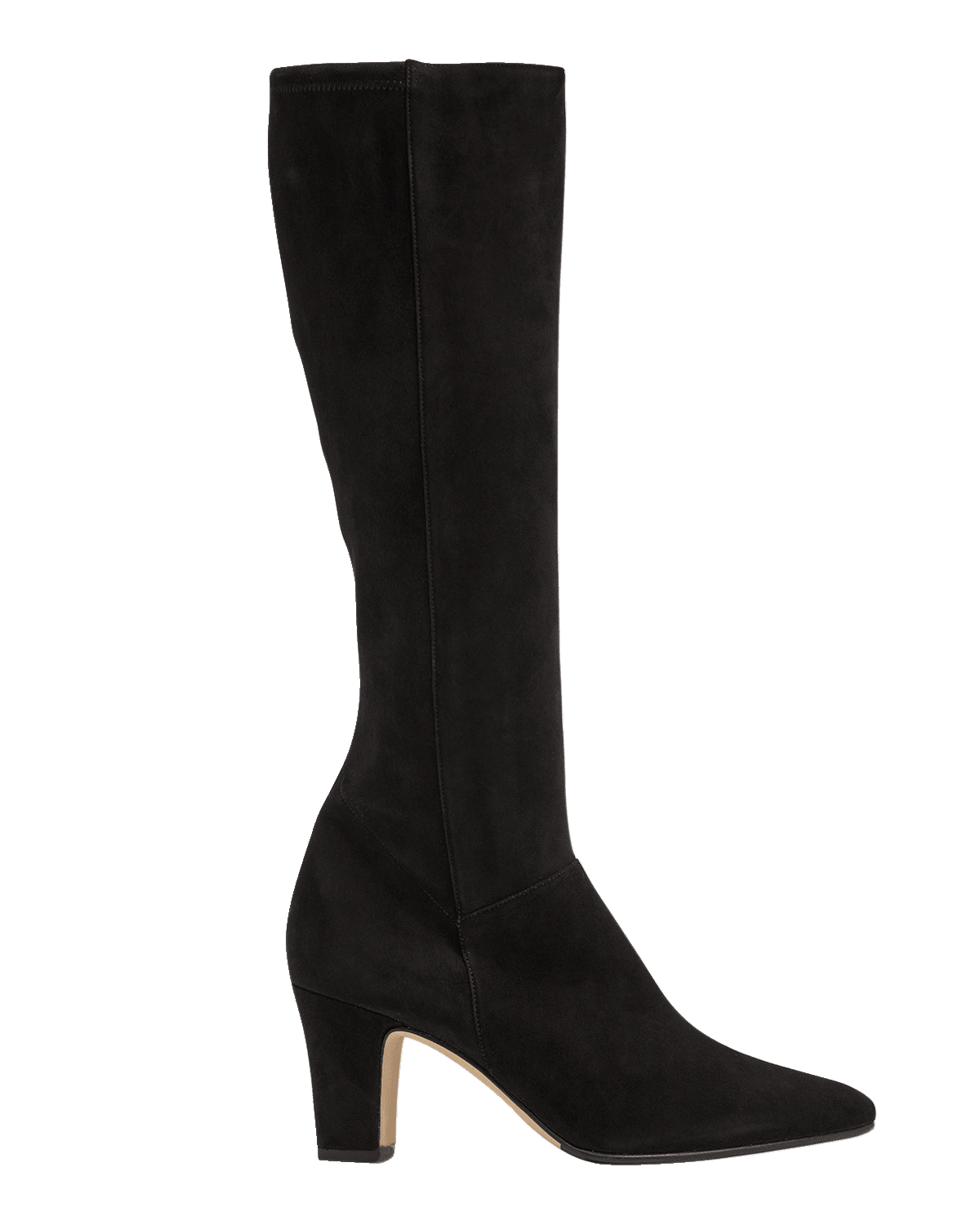 Manolo Blahnik Pitana Suede Block-Heel Knee Boots