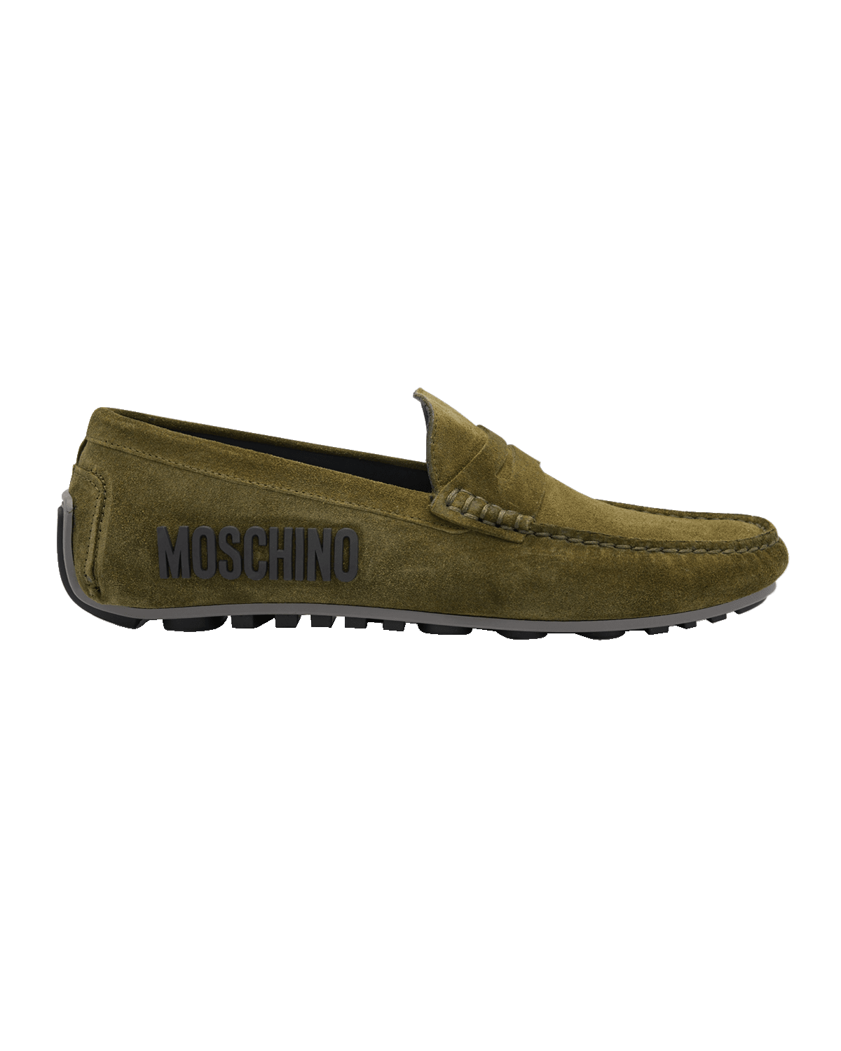 Moschino Men's Logo Leather Drivers