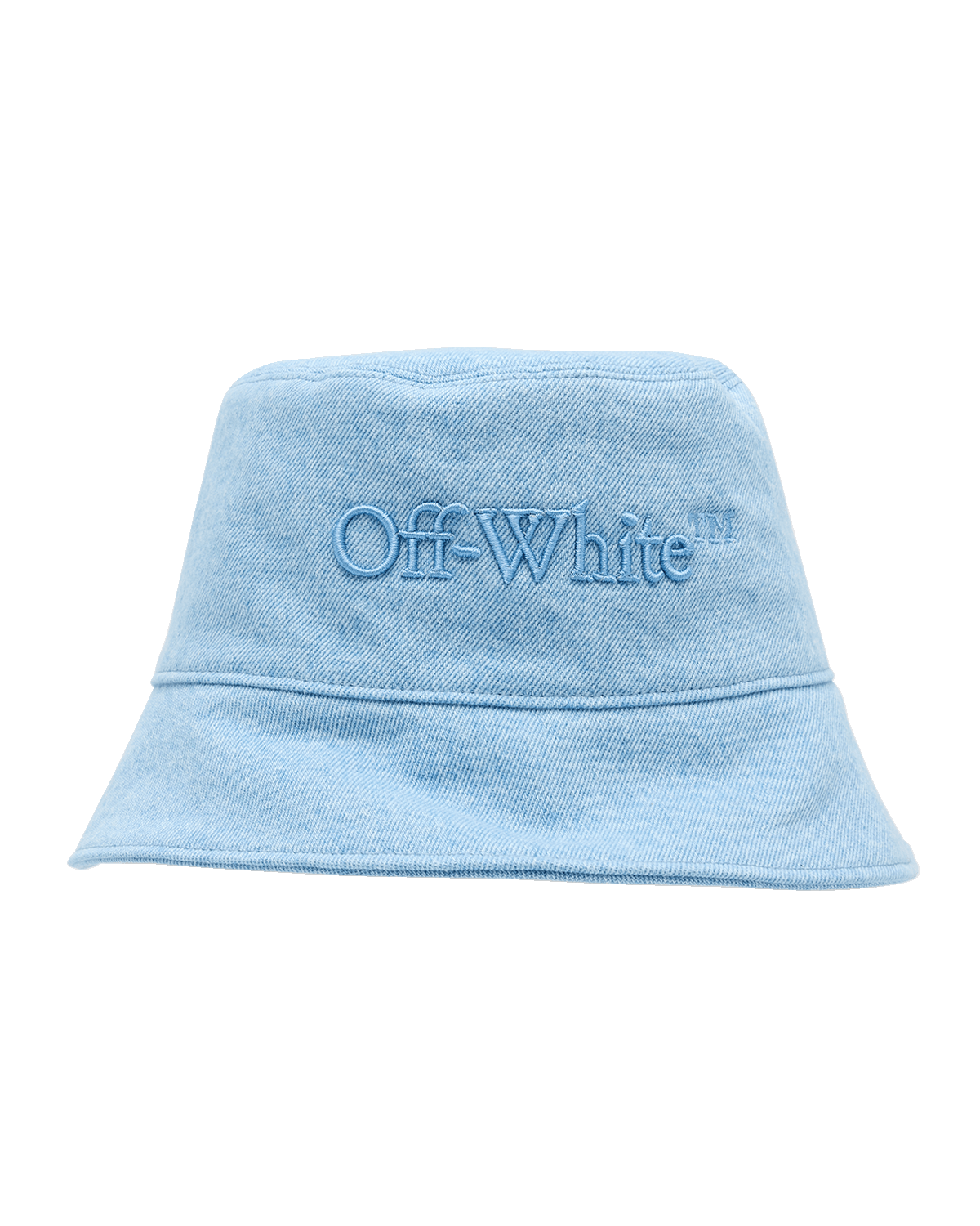 Off-White Bookish Logo Denim Bucket Hat