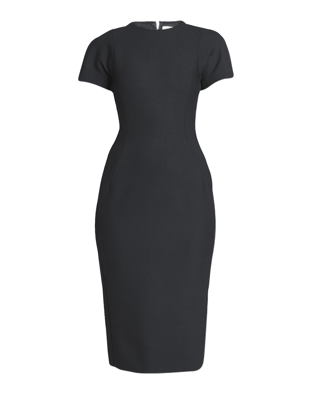 Victoria Beckham T-Shirt Fitted Midi Dress with Back Zipper