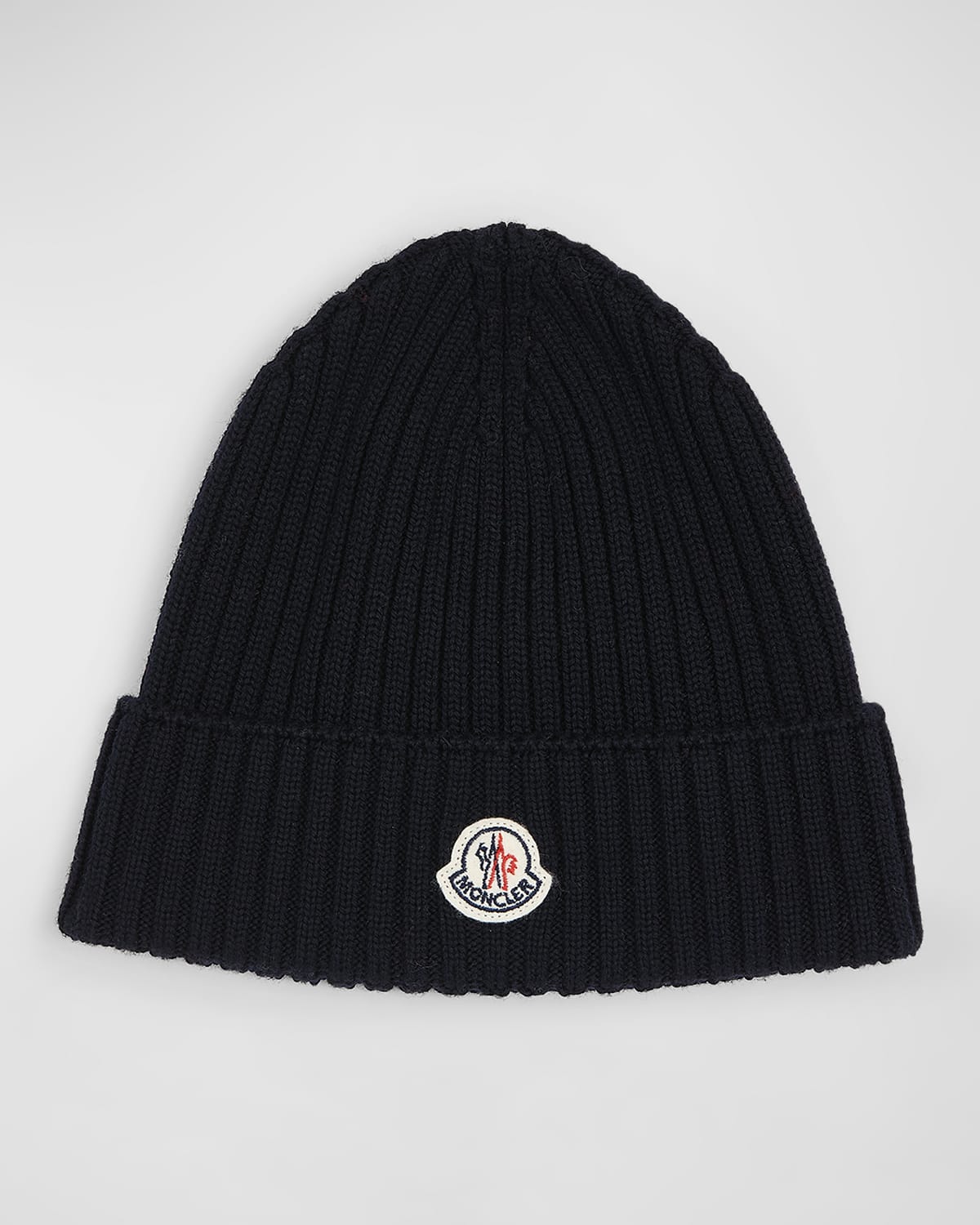 Moncler Rib knit beanie w Moncler patch